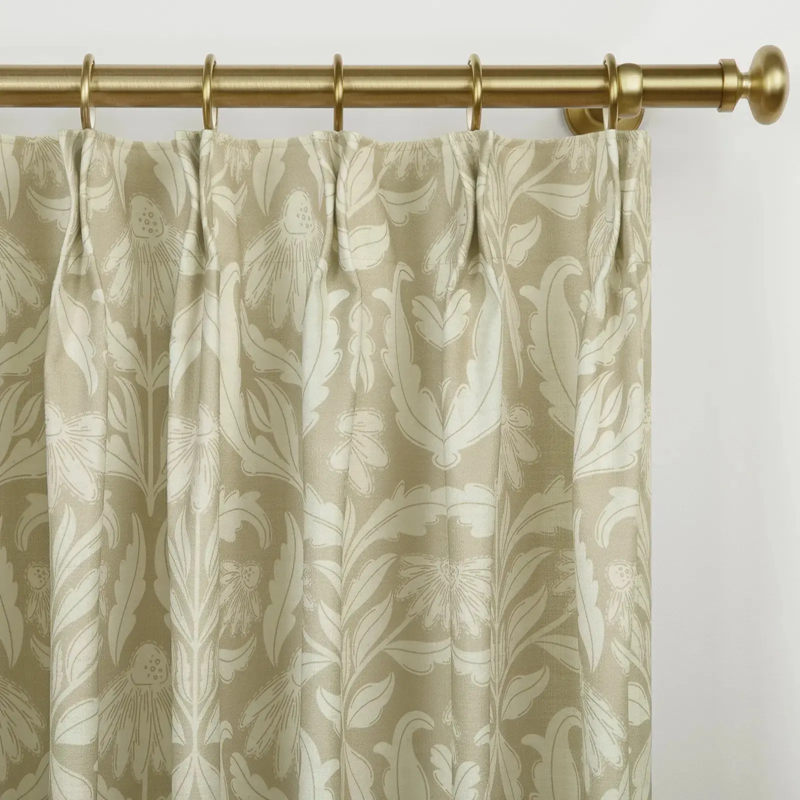 Leah Berin Garden Botanical Cotton Print Drapery Pleated - Image 23