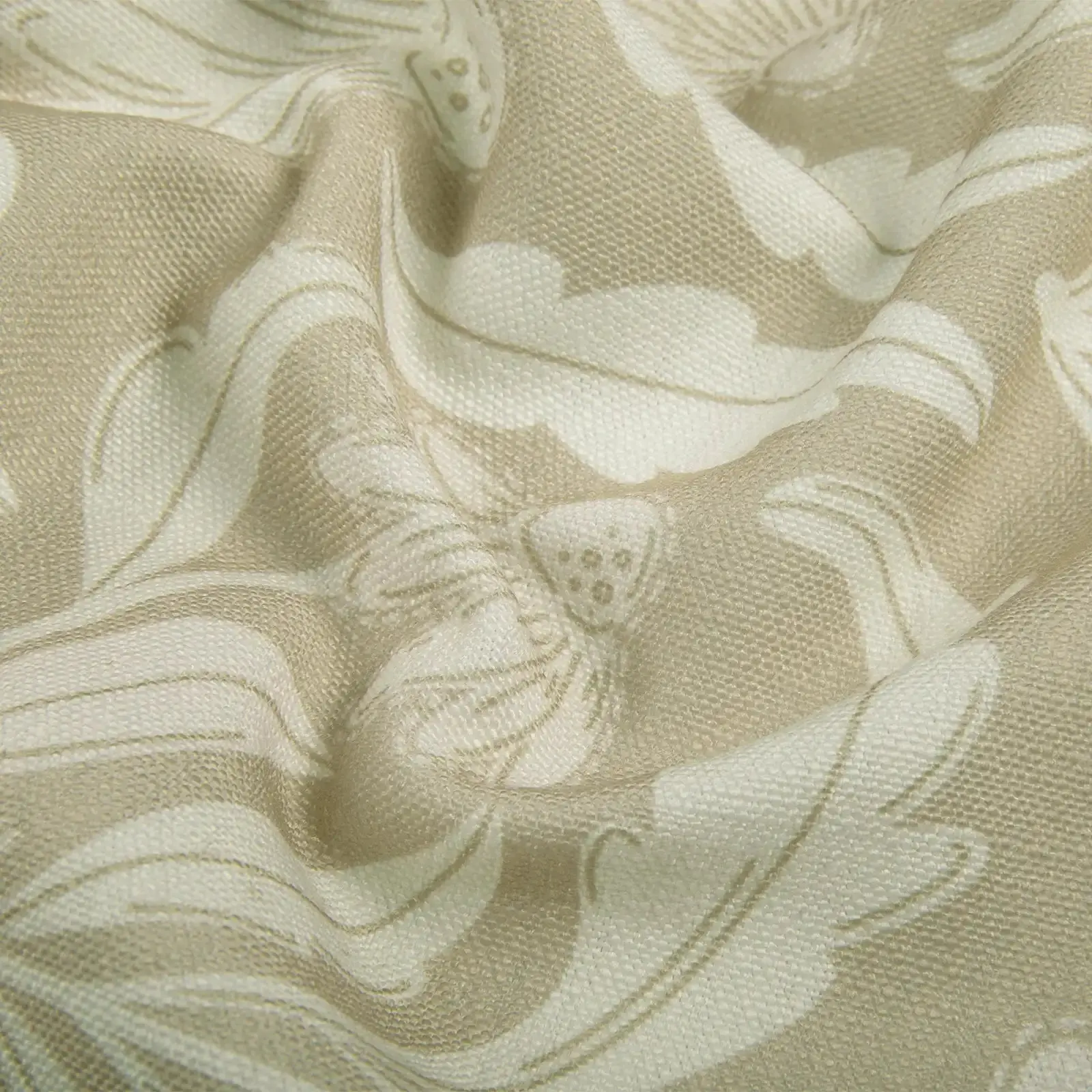Leah Berin Garden Botanical Cotton Print Drapery Pleated - Image 26
