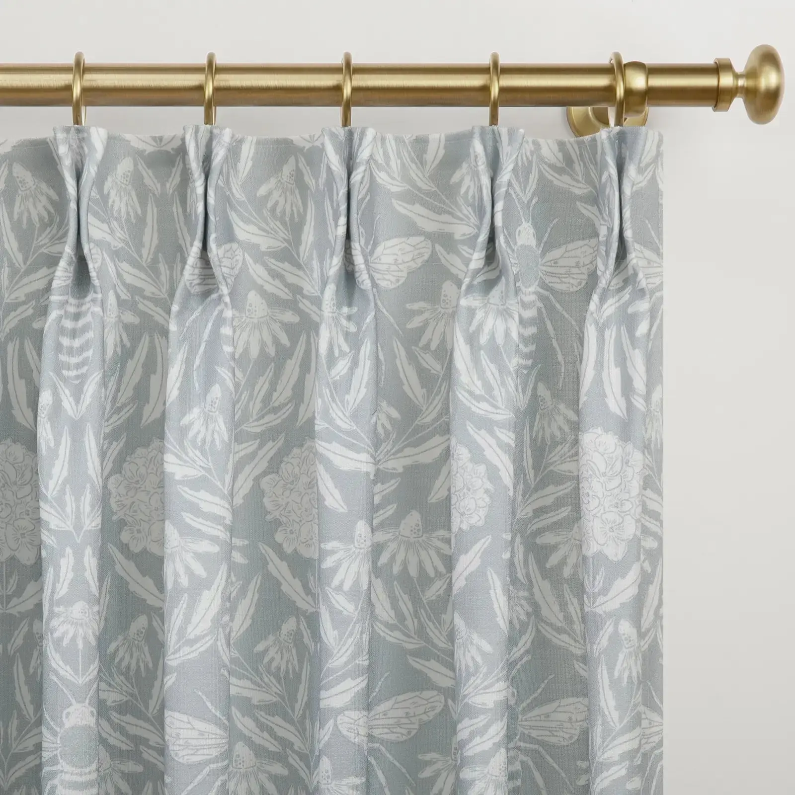 Leah Berin Garden Botanical Cotton Print Drapery Pleated - Image 27