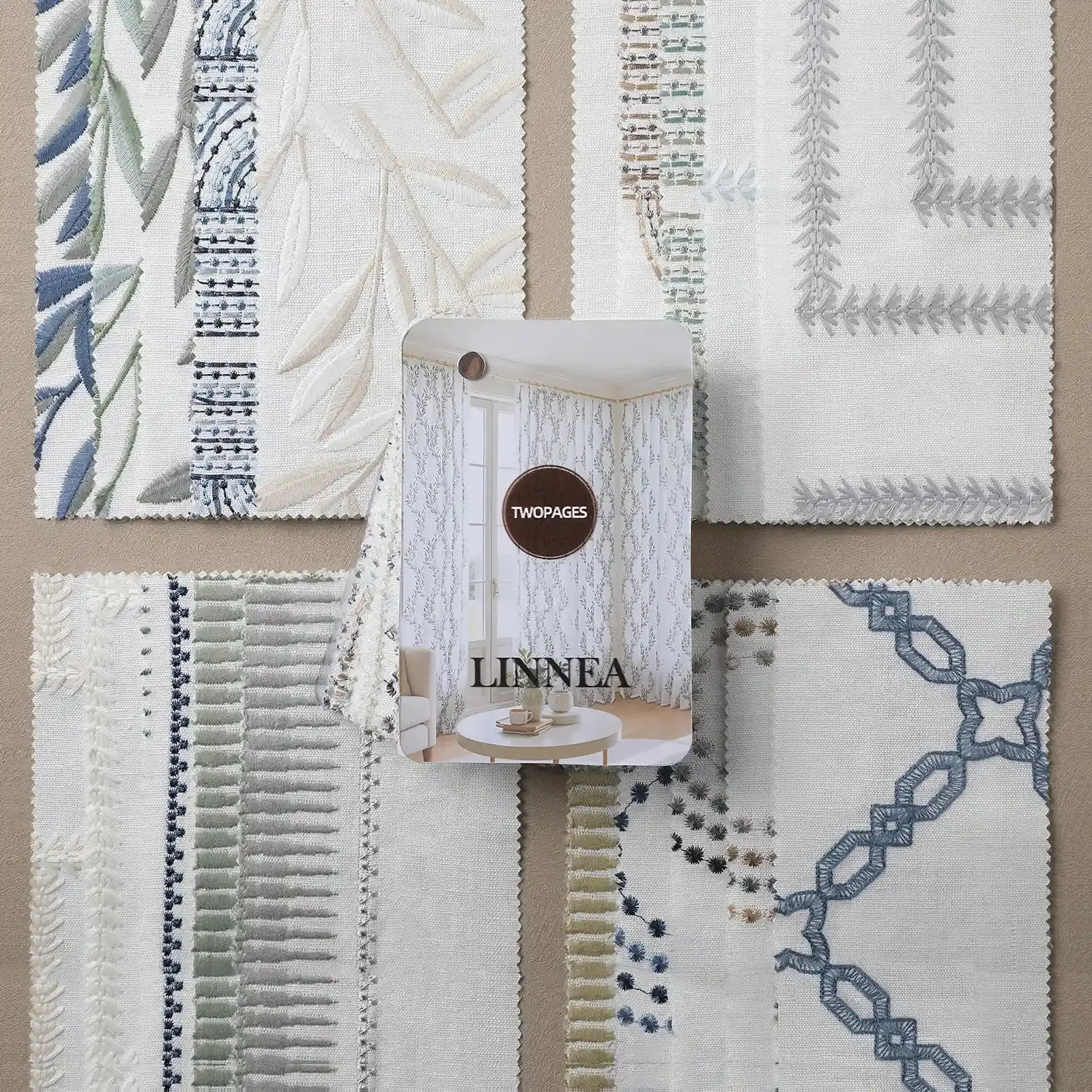 Linnea Embroidered Linen Cotton Booklet 24 Colors - Image 2