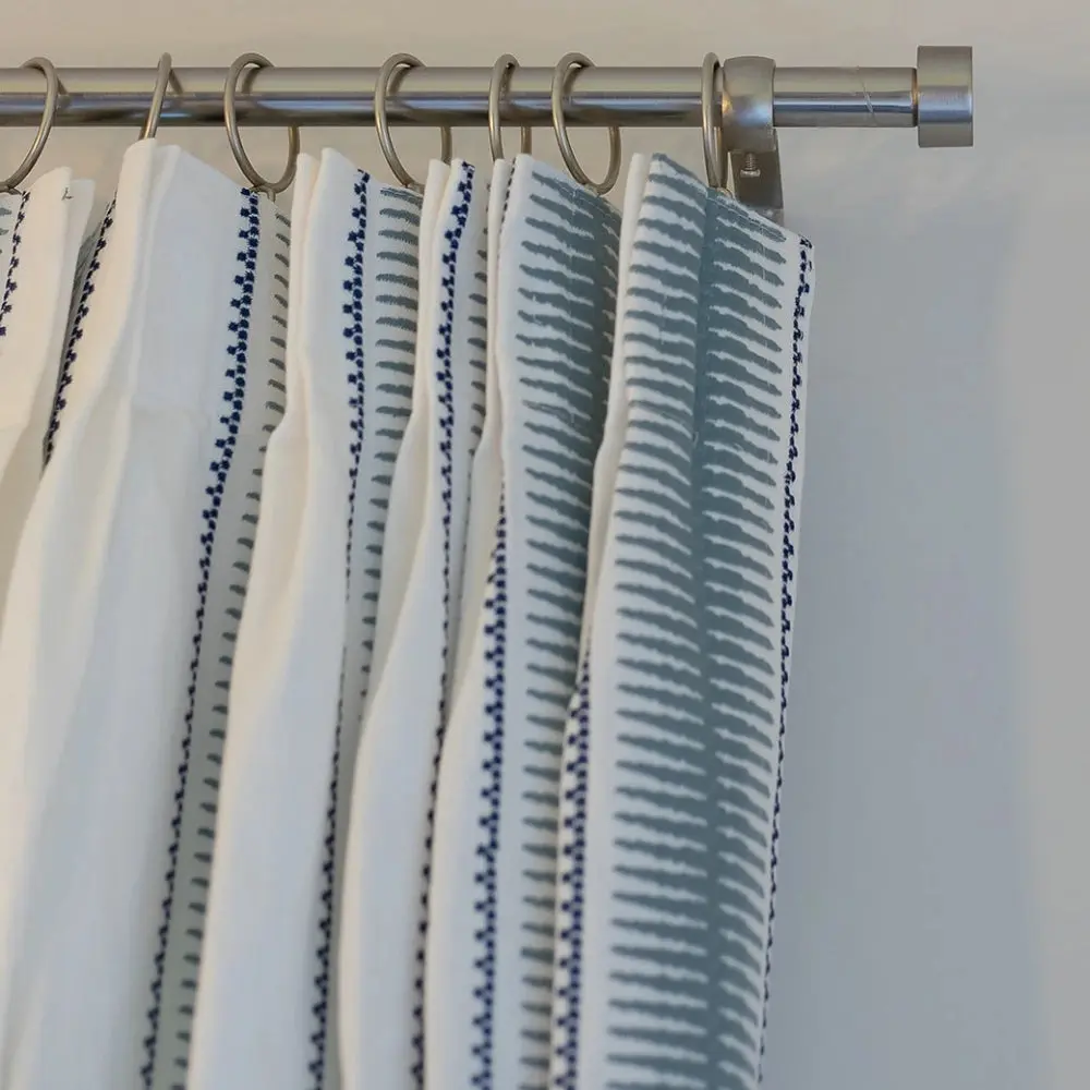 Linnea Linen Cotton Embroidered Curtain Pleated - Image 11