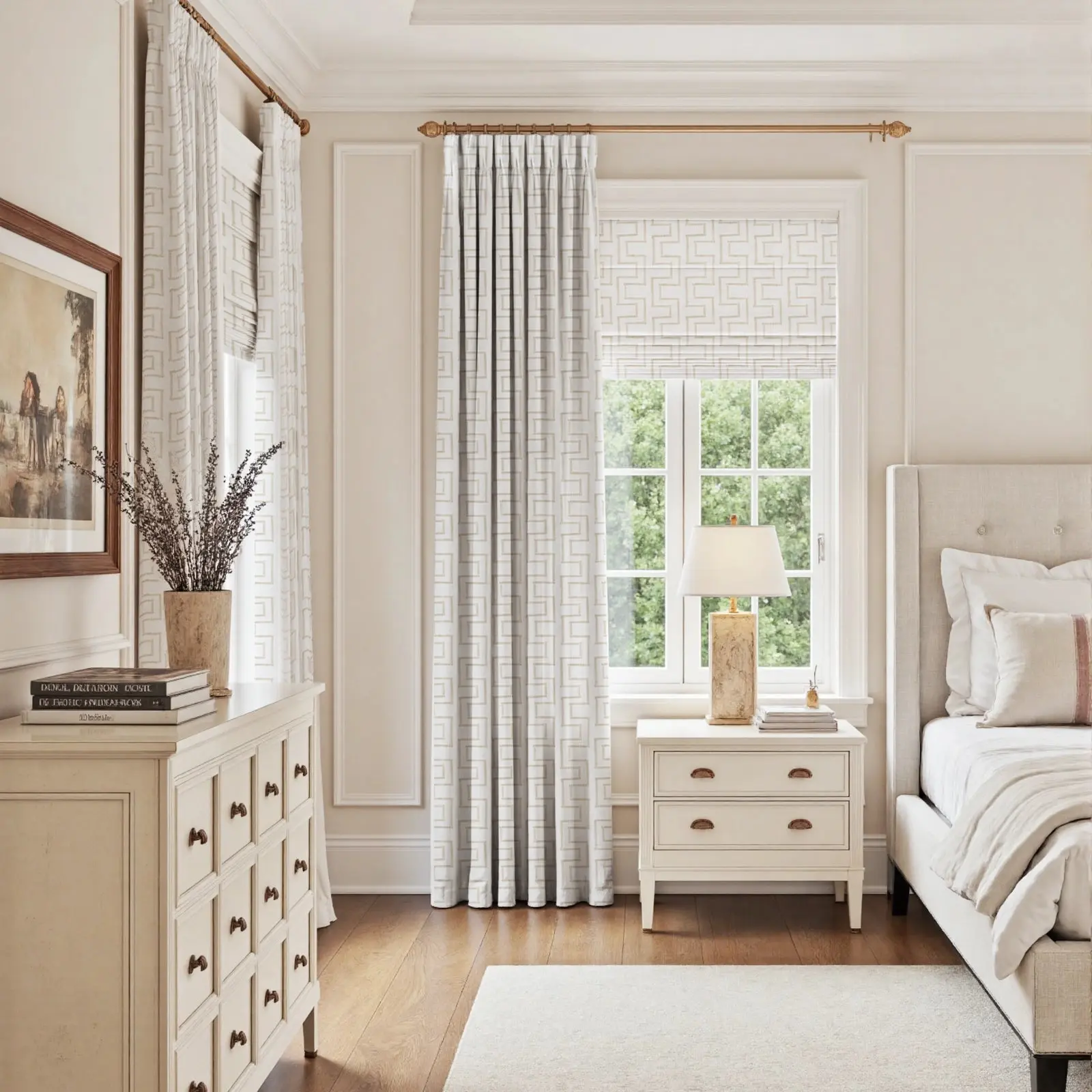 Linnea Linen Cotton Embroidered Curtain Pleated - Image 15