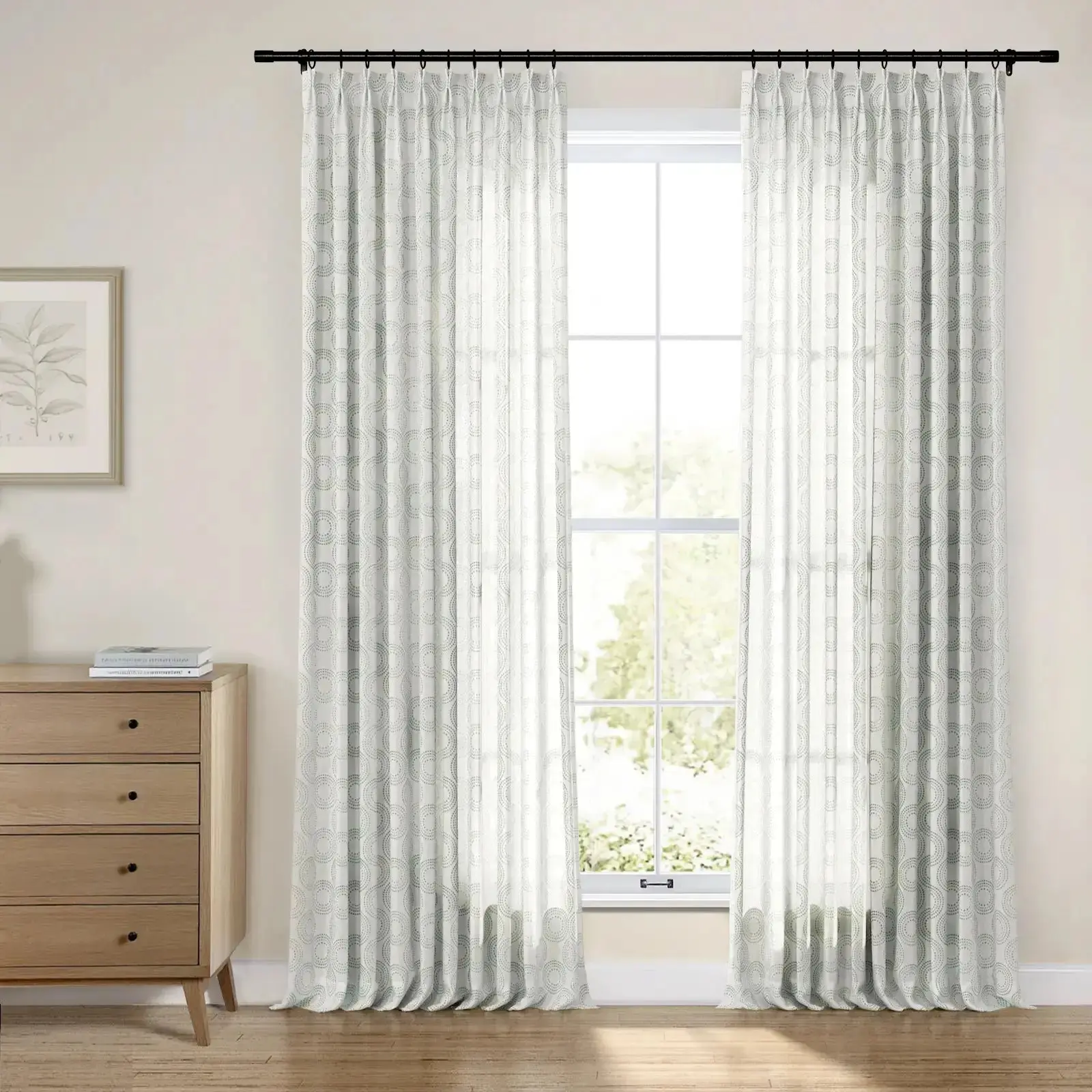 Linnea Linen Cotton Embroidered Curtain Pleated - Image 25