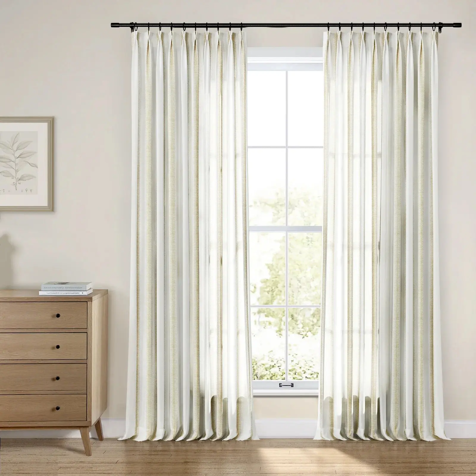 Linnea Linen Cotton Embroidered Curtain Pleated - Image 28