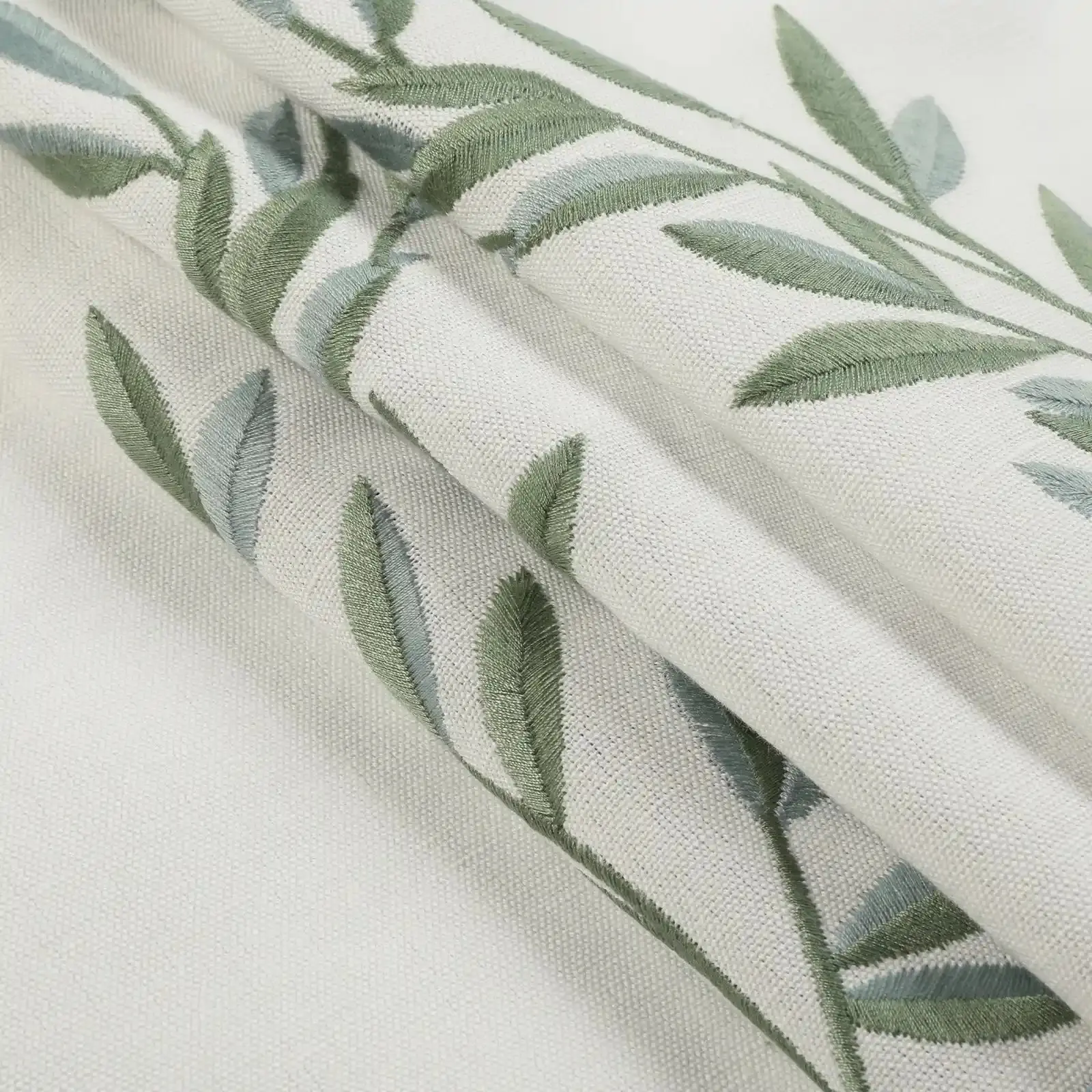 Linnea Linen Cotton Embroidered Curtain Pleated - Image 53