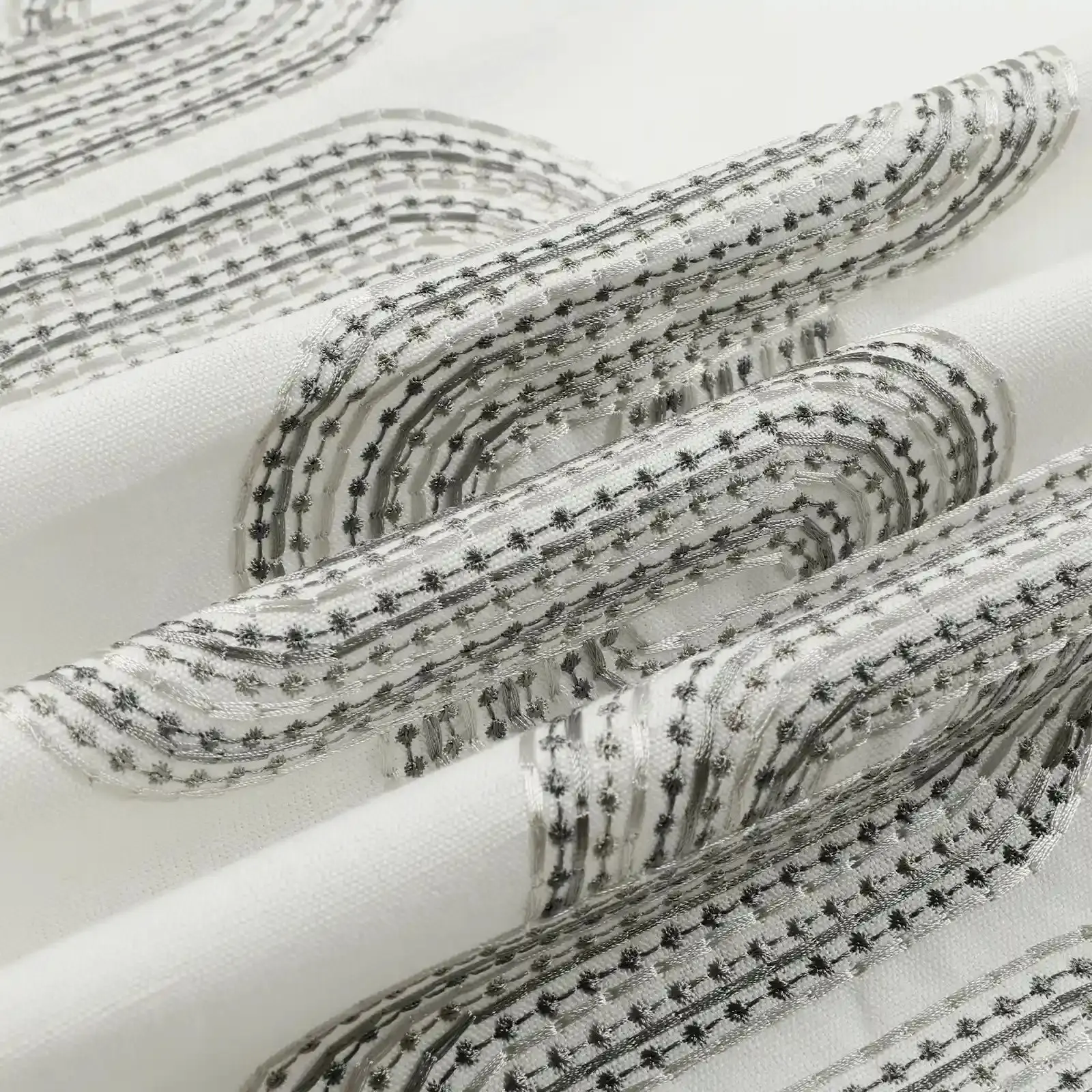 Linnea Linen Cotton Embroidered Curtain Pleated - Image 59