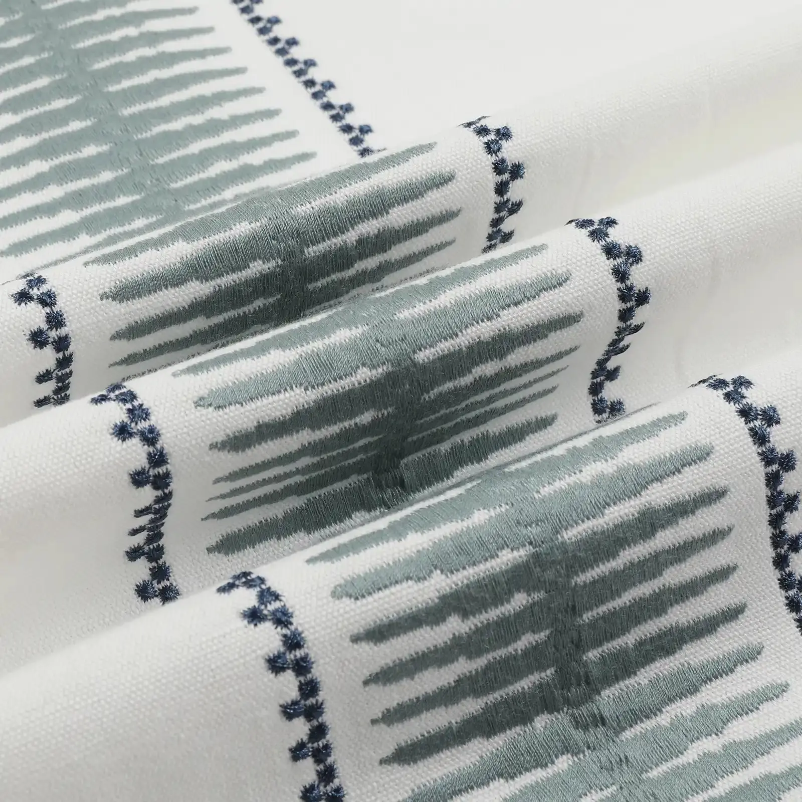Linnea Linen Cotton Embroidered Curtain Pleated - Image 85