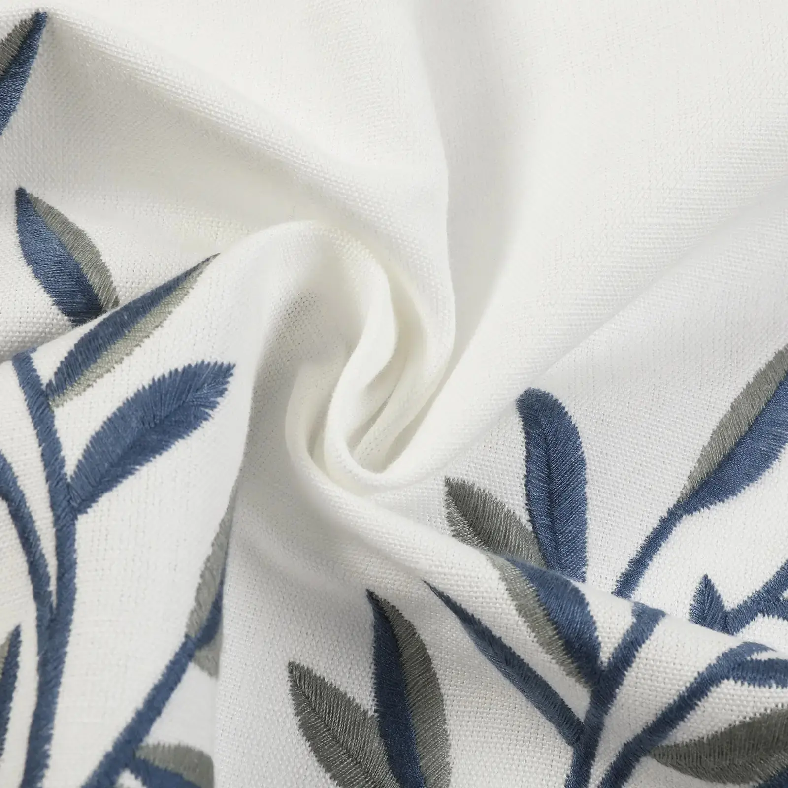 Linnea Linen Cotton Embroidered Curtain Pleated - Image 90