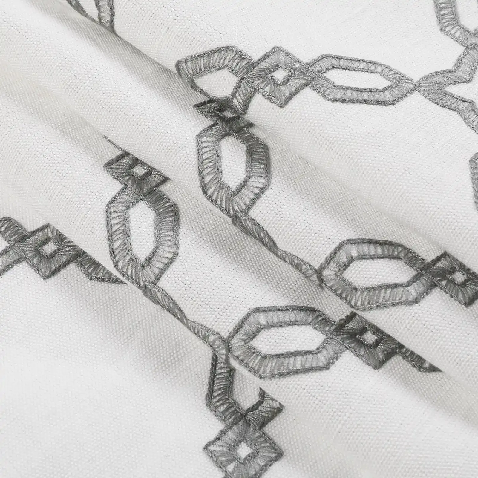 Linnea Linen Cotton Embroidered Curtain Pleated - Image 96