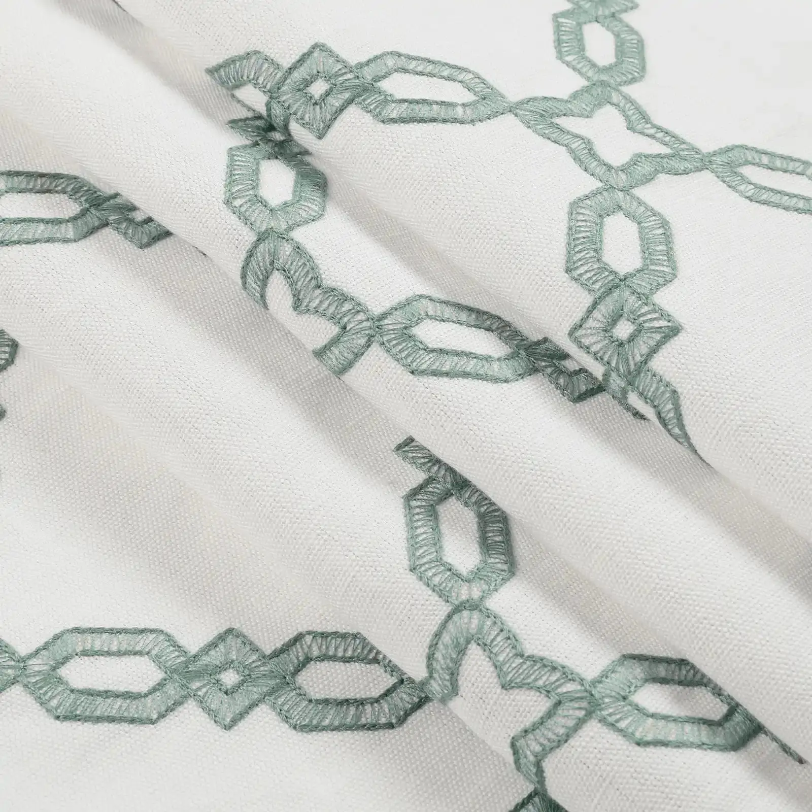 Linnea Linen Cotton Embroidered Curtain Pleated - Image 98