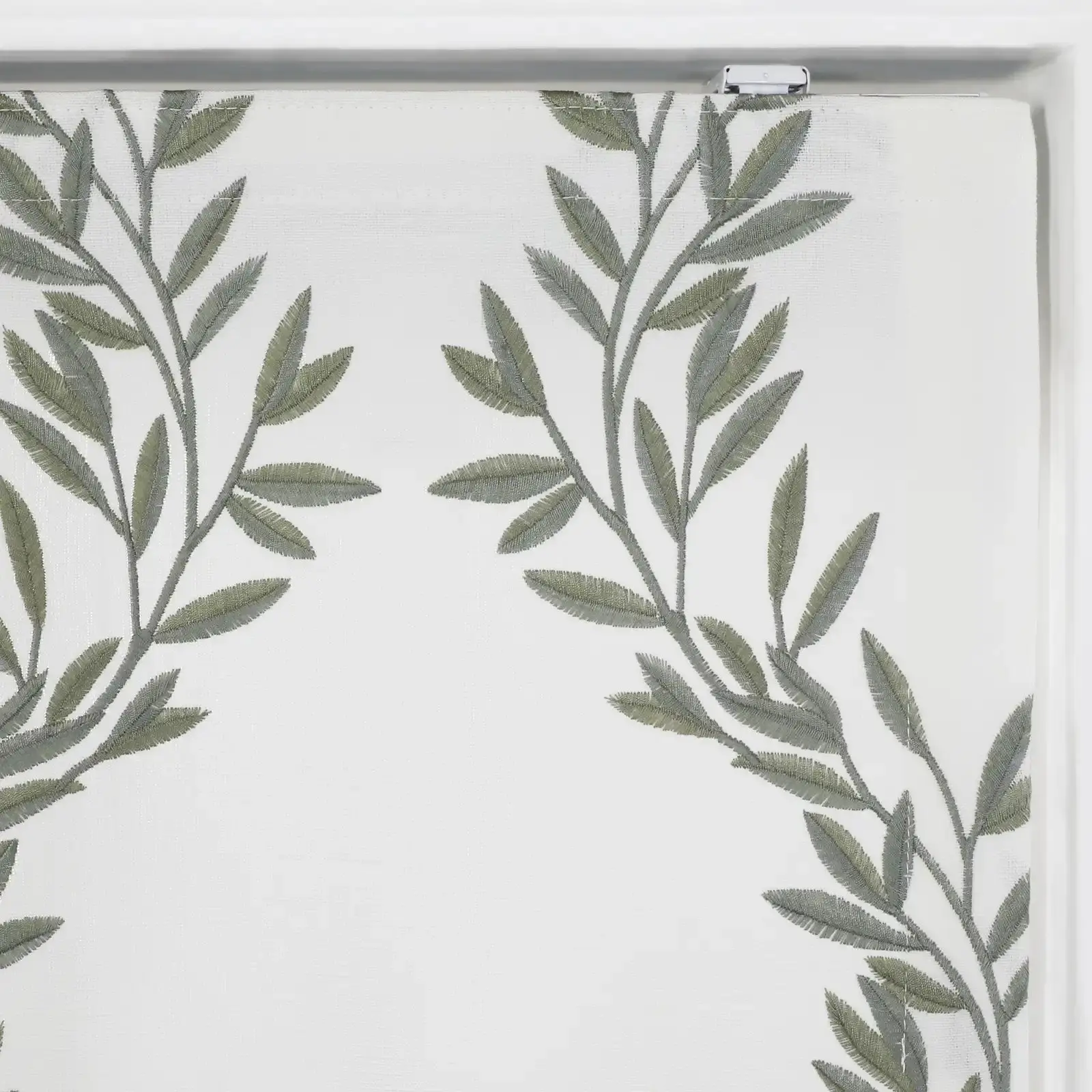 Linnea Linen Cotton Embroidered Roman Shade Cordless - Image 118