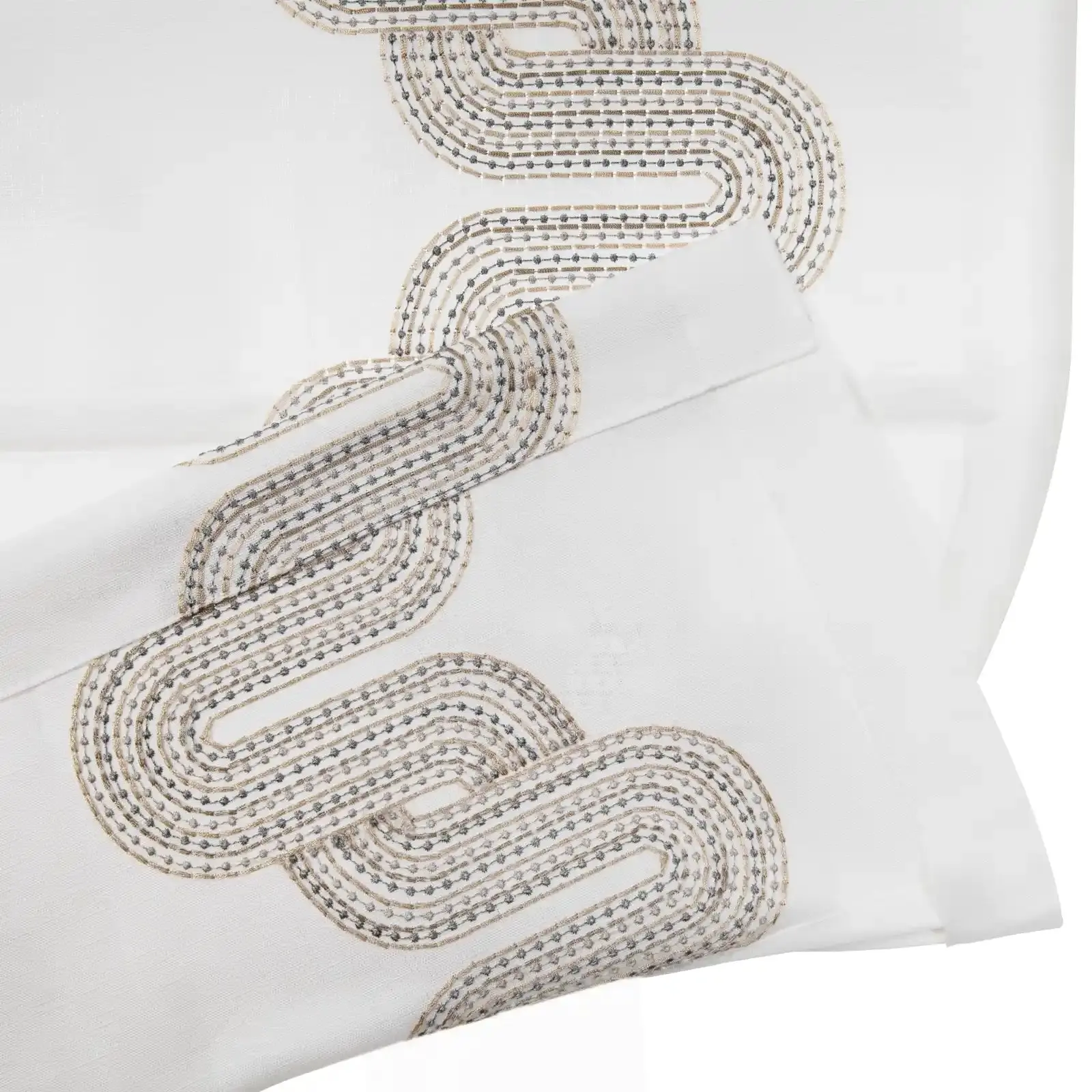 Linnea Linen Cotton Embroidered Roman Shade Cordless - Image 91