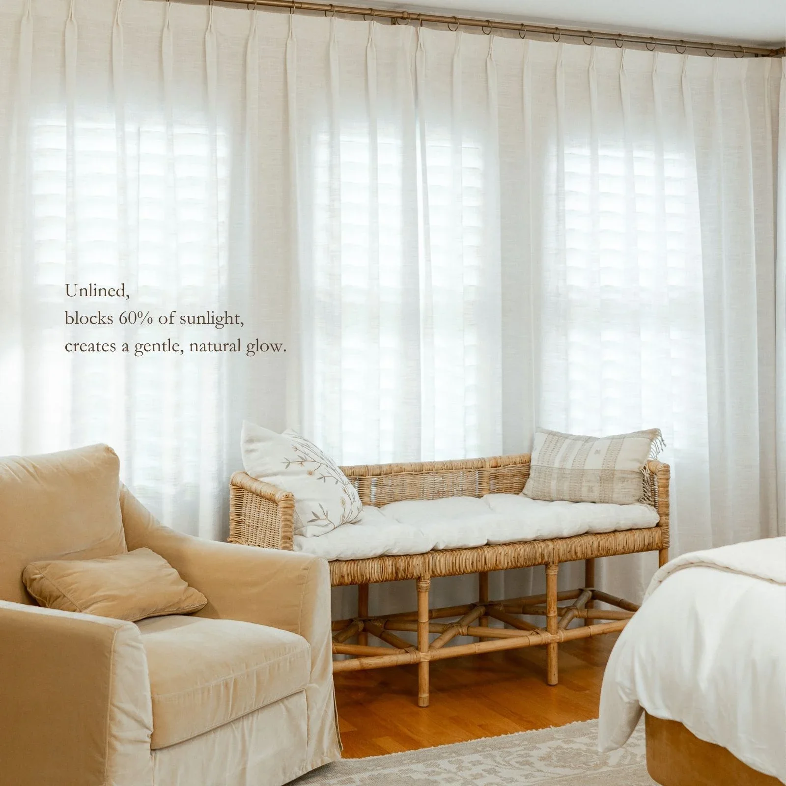 TWOPAGES Liz™ Linen Drape Pinch Pleated Curtain - Image 2