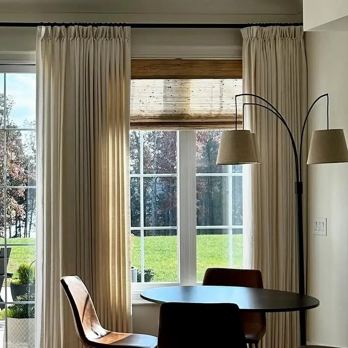 TWOPAGES Liz™ Linen Drape Pinch Pleated Curtain - Image 63