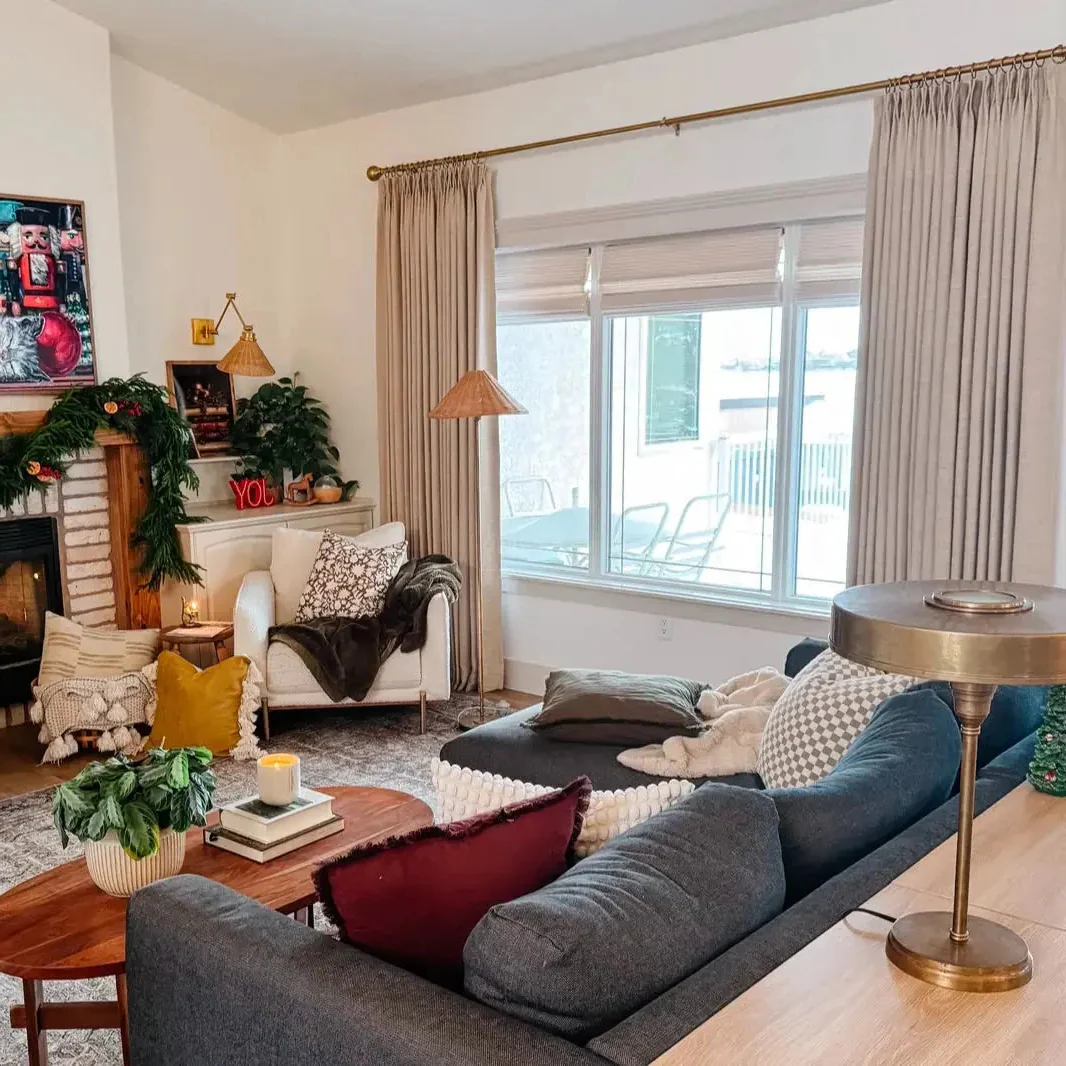 TWOPAGES Liz™ Linen Drape Pinch Pleated Curtain - Image 64