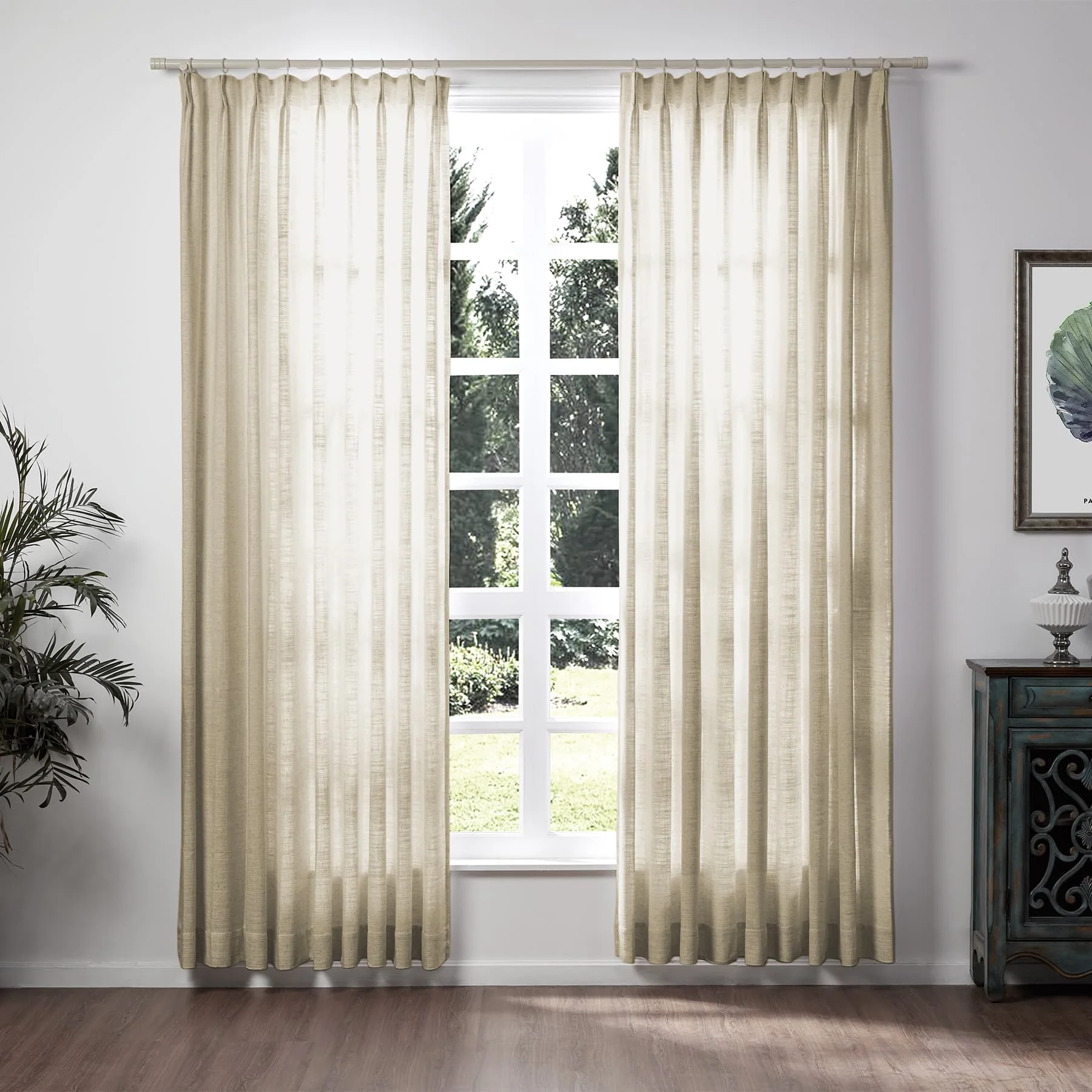 TWOPAGES Liz™ Linen Drape Pinch Pleated Curtain - Image 28