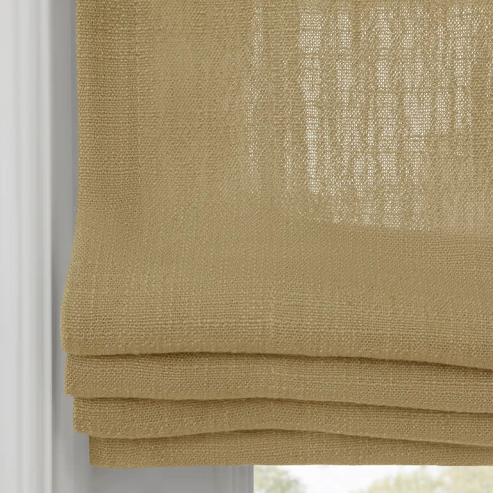 Liz Linen Flat Roman Shade Cord Lift - Image 114