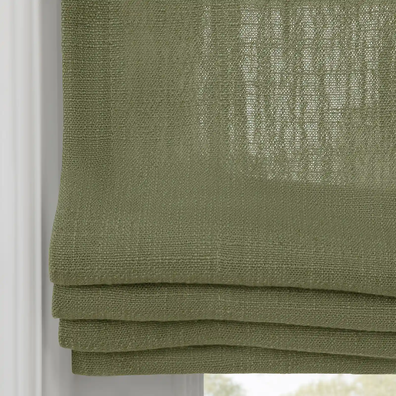 Liz Linen Flat Roman Shade Cord Lift - Image 118