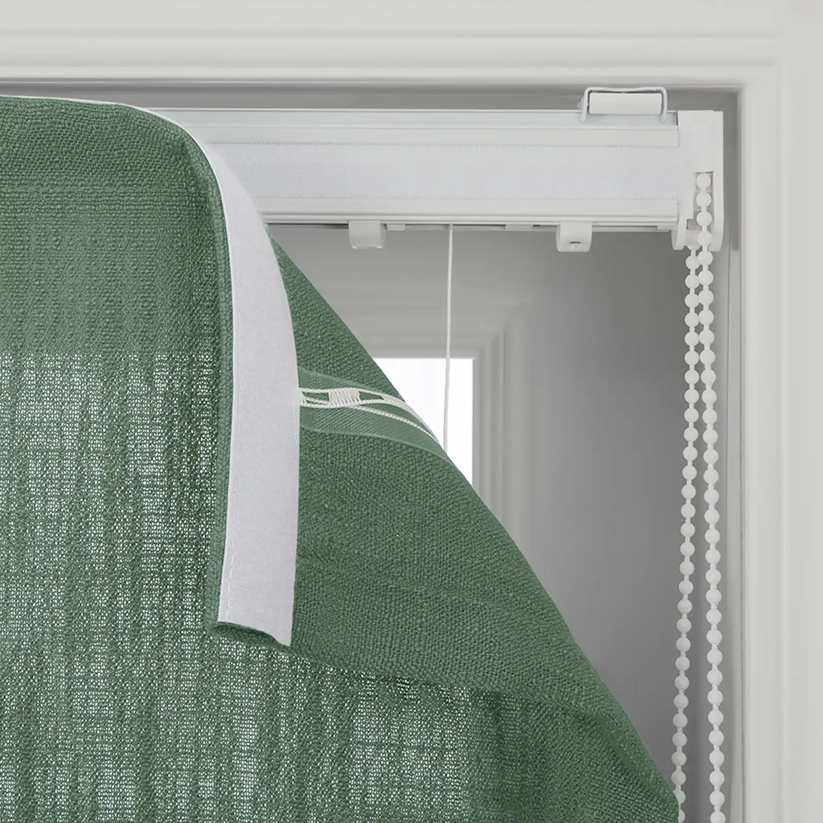 Liz Linen Flat Roman Shade Cord Lift - Image 125