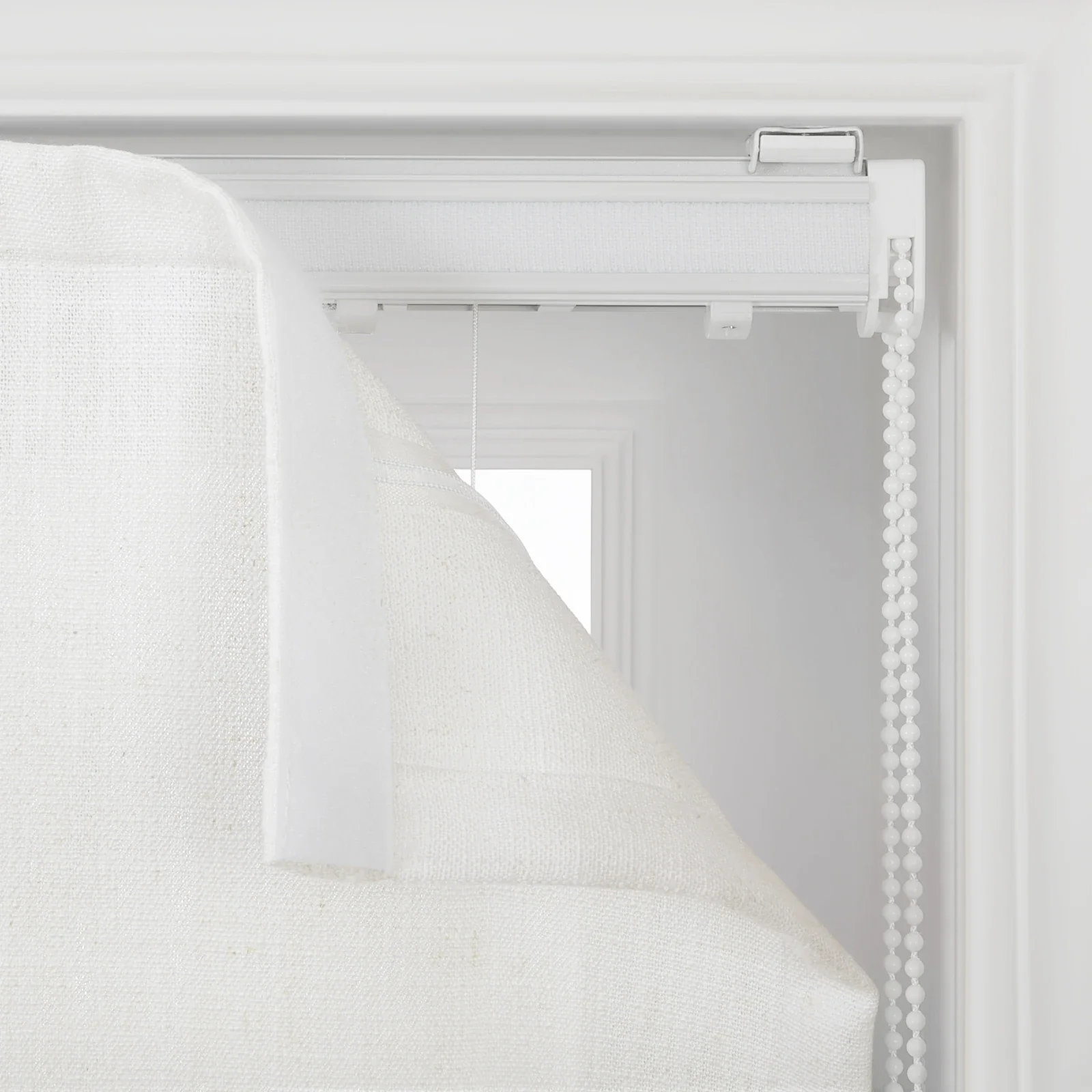 Liz Linen Flat Roman Shade Cord Lift - Image 13