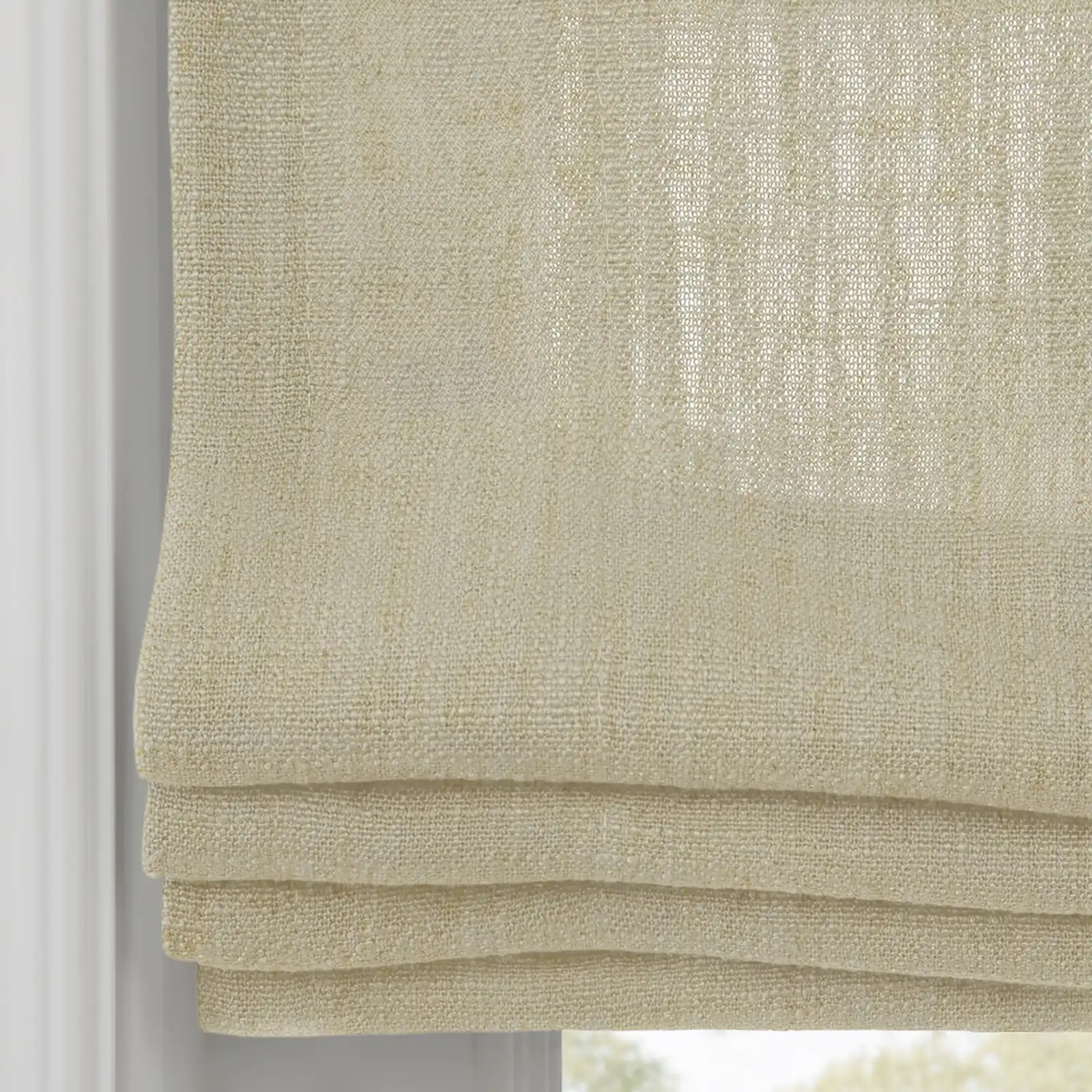 Liz Linen Flat Roman Shade Cord Lift - Image 22