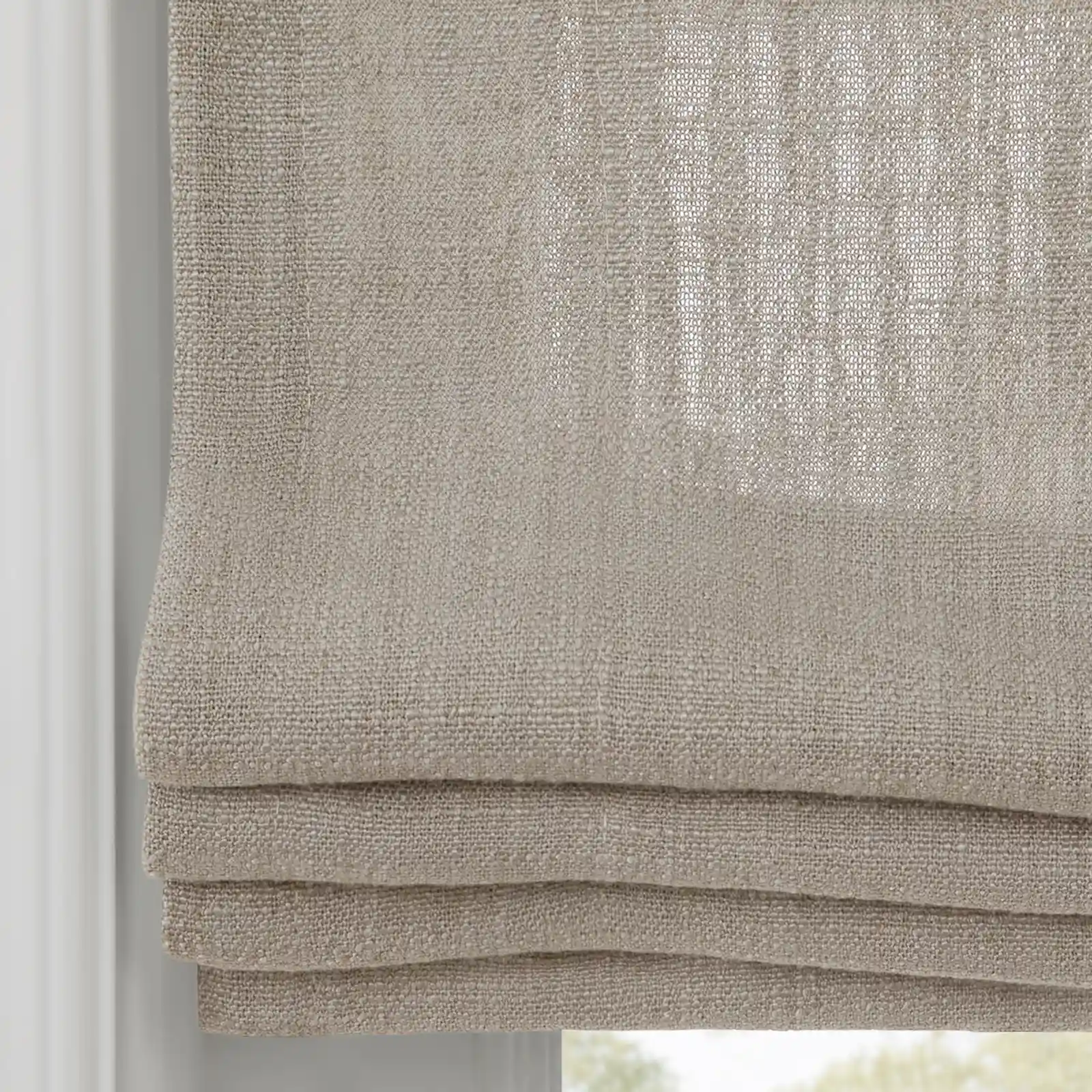 Liz Linen Flat Roman Shade Cord Lift - Image 26