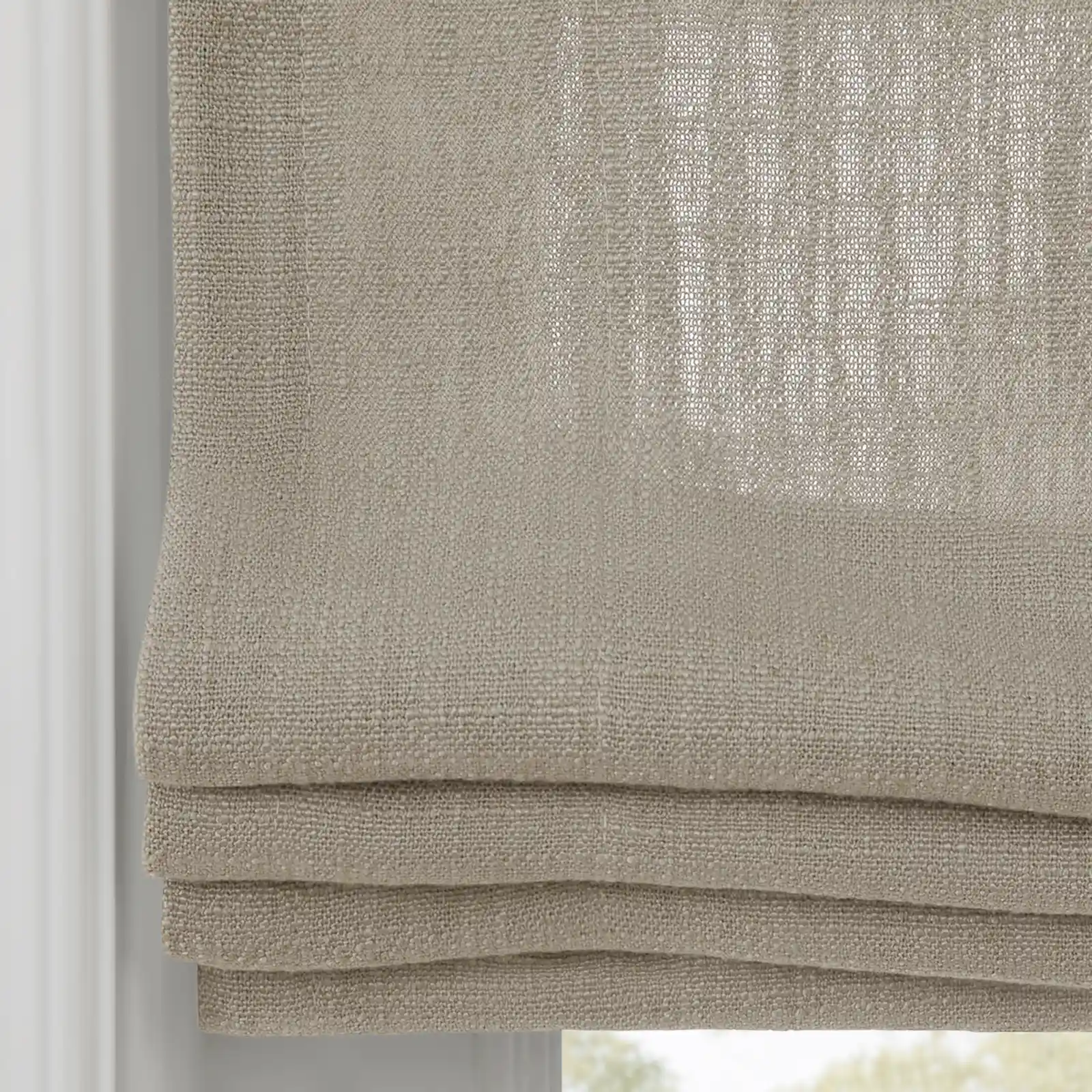 Liz Linen Flat Roman Shade Cord Lift - Image 30