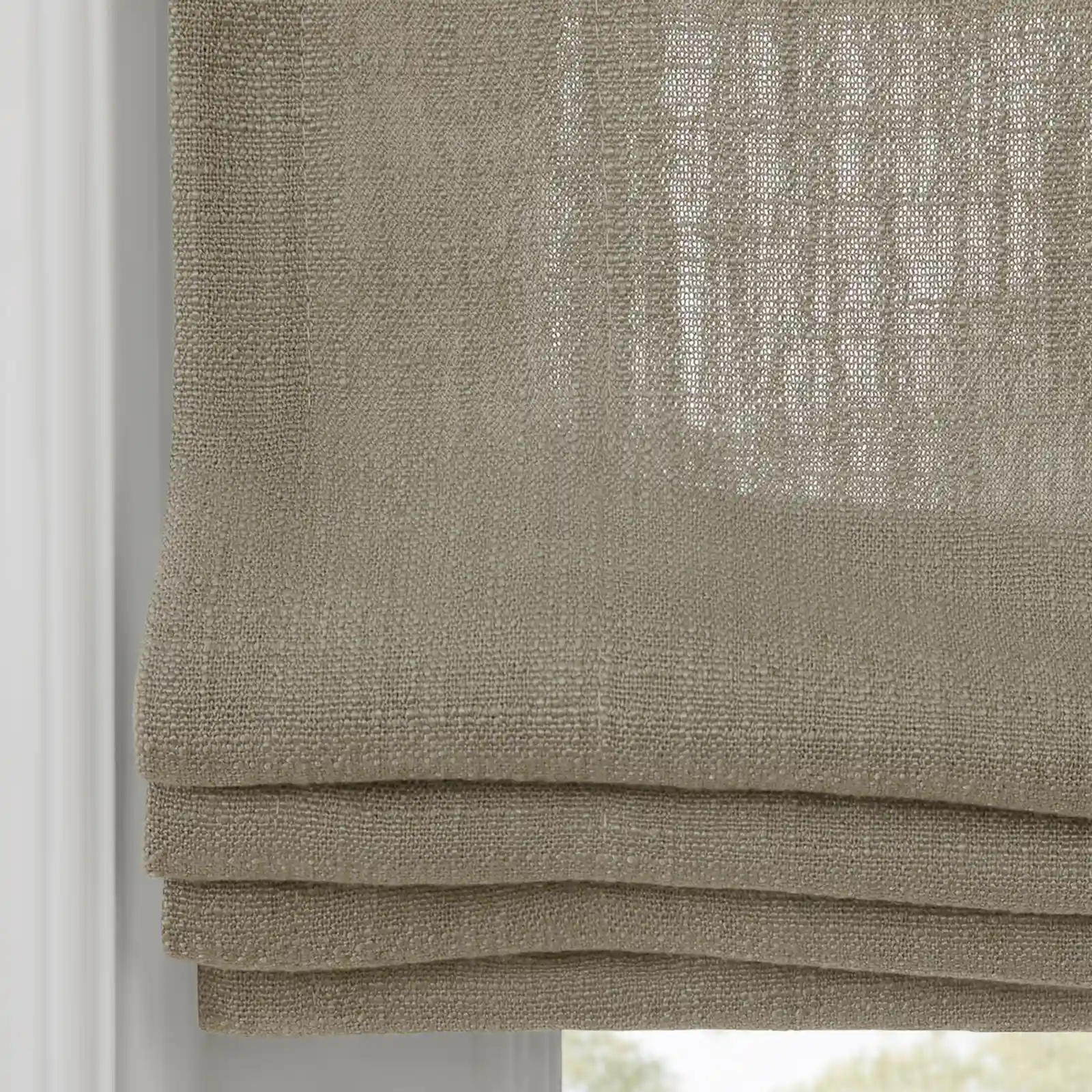 Liz Linen Flat Roman Shade Cord Lift - Image 38
