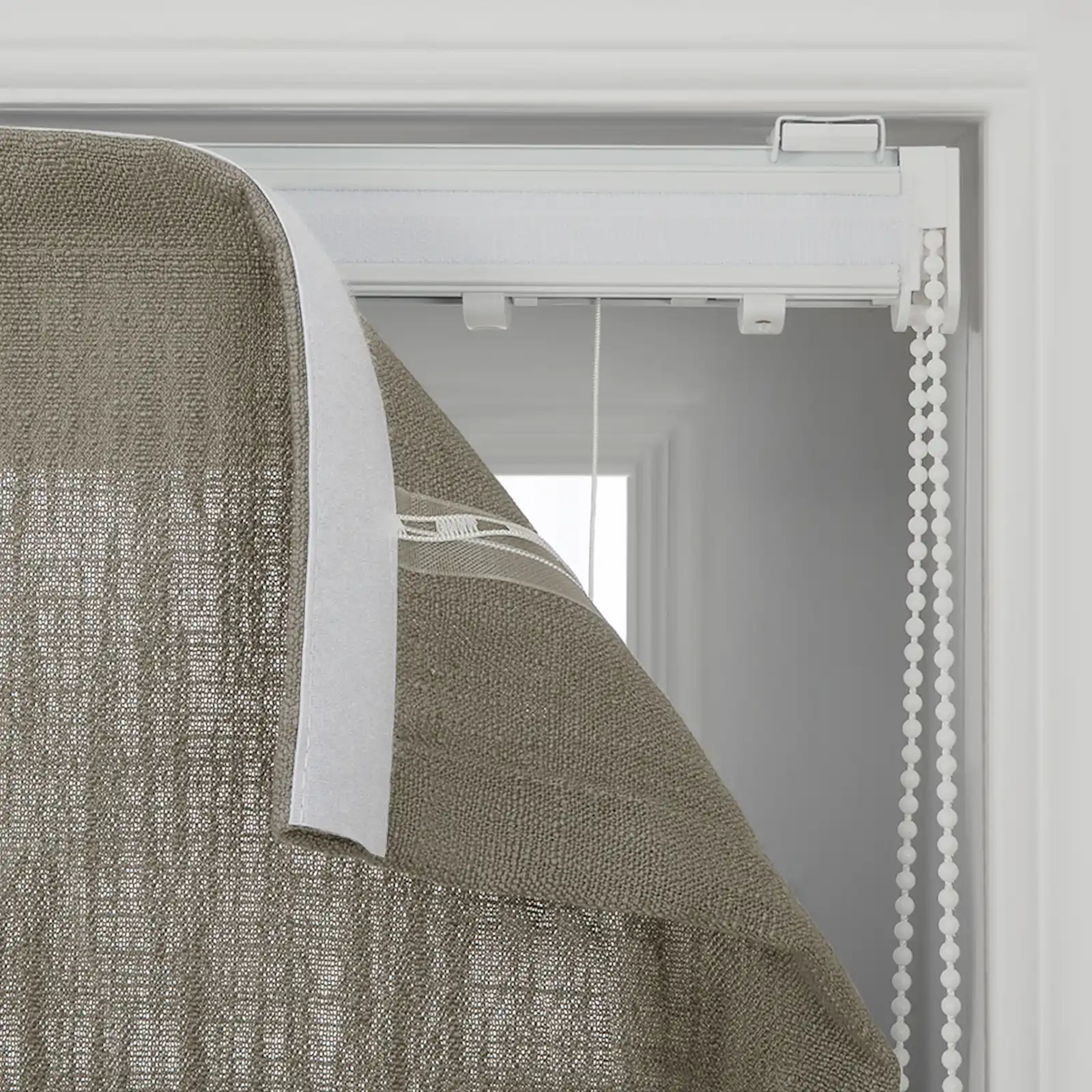 Liz Linen Flat Roman Shade Cord Lift - Image 45
