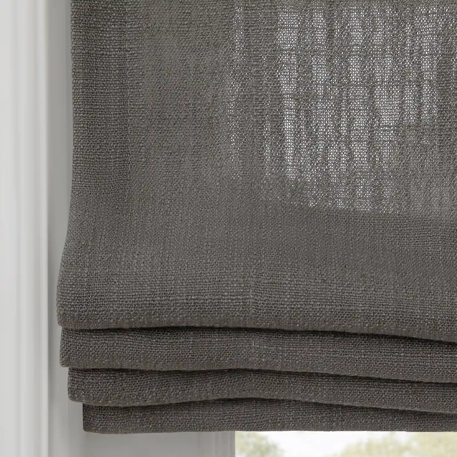 Liz Linen Flat Roman Shade Cord Lift - Image 58