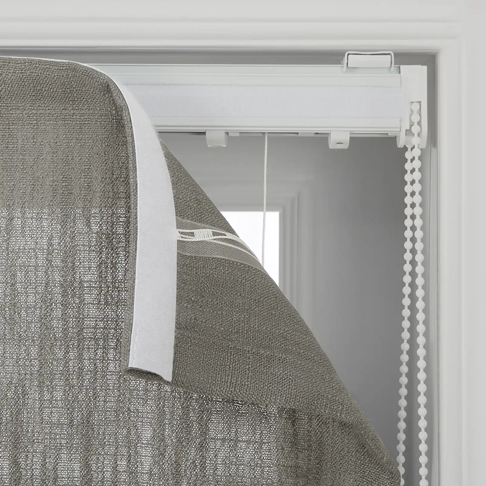 Liz Linen Flat Roman Shade Cord Lift - Image 61