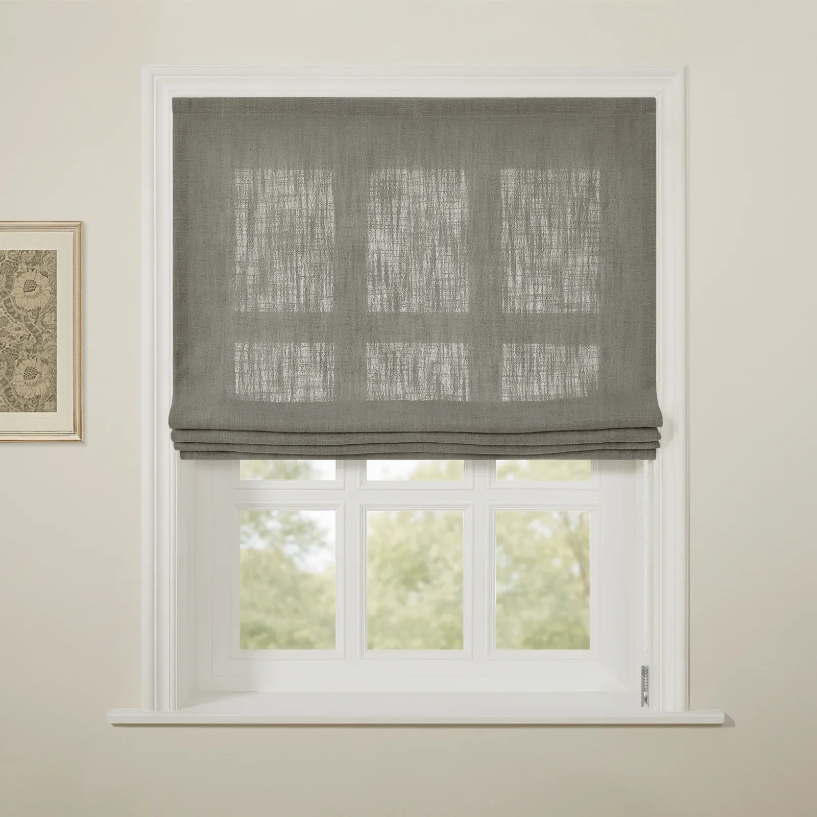 Liz Linen Flat Roman Shade Cord Lift - Image 63