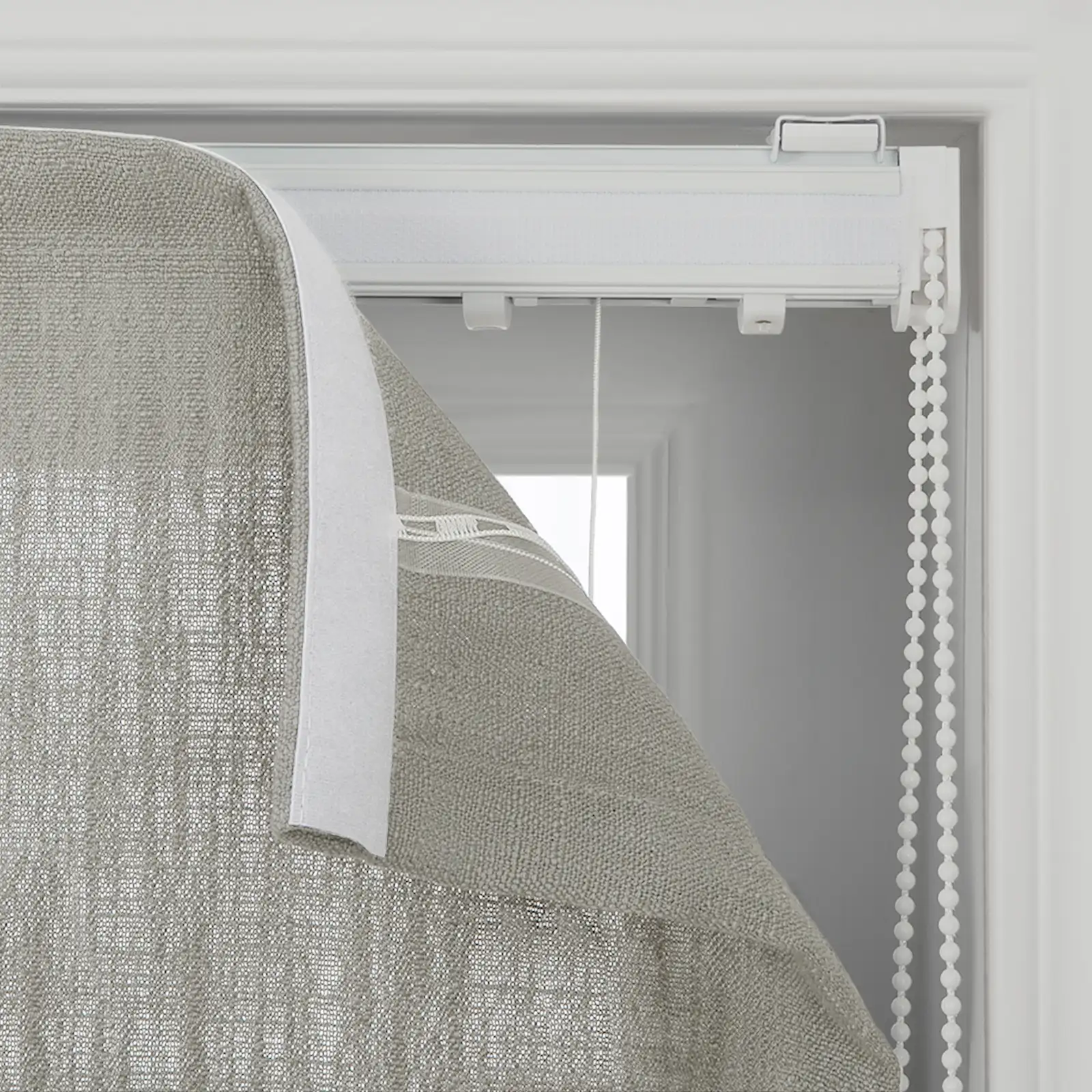 Liz Linen Flat Roman Shade Cord Lift - Image 65