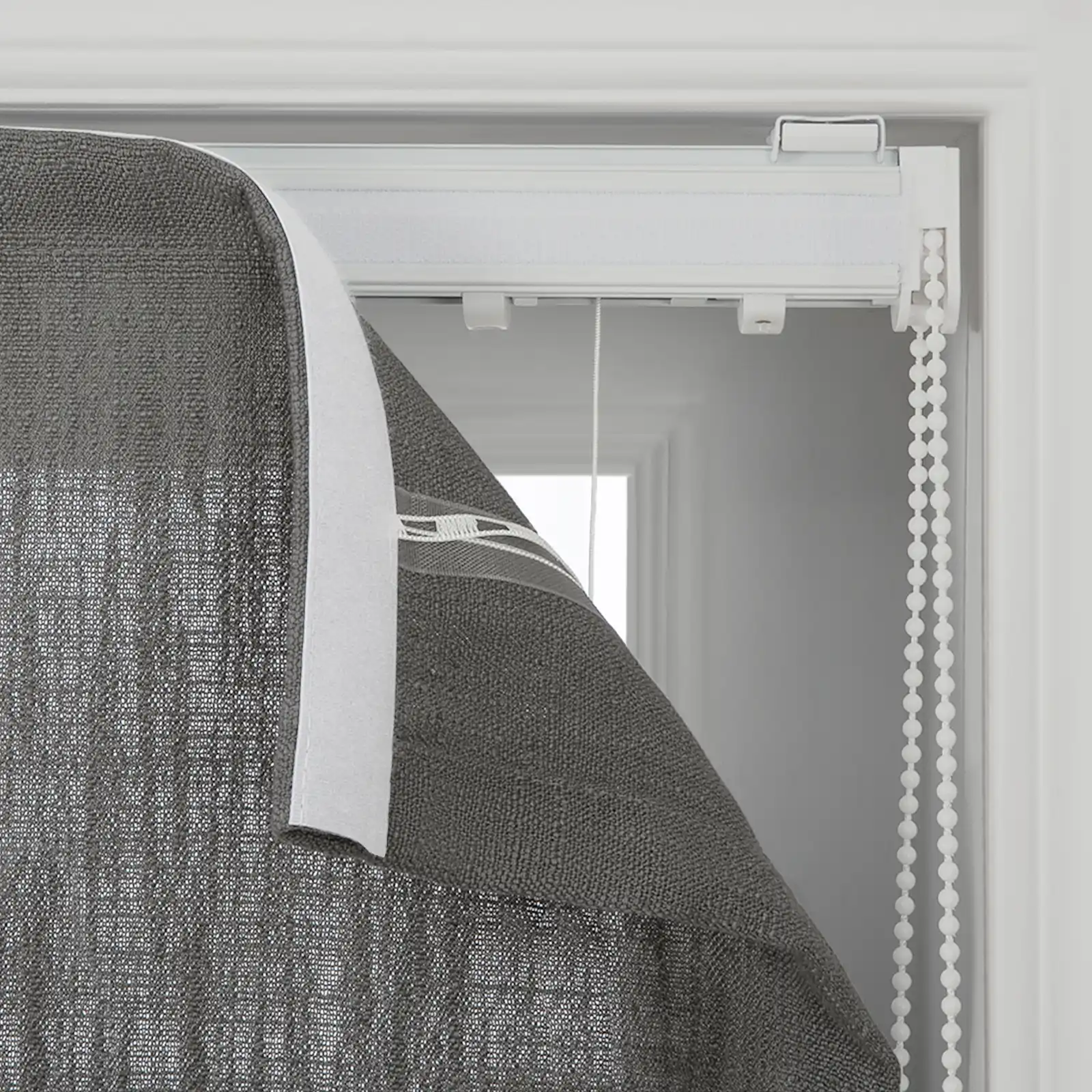 Liz Linen Flat Roman Shade Cord Lift - Image 69