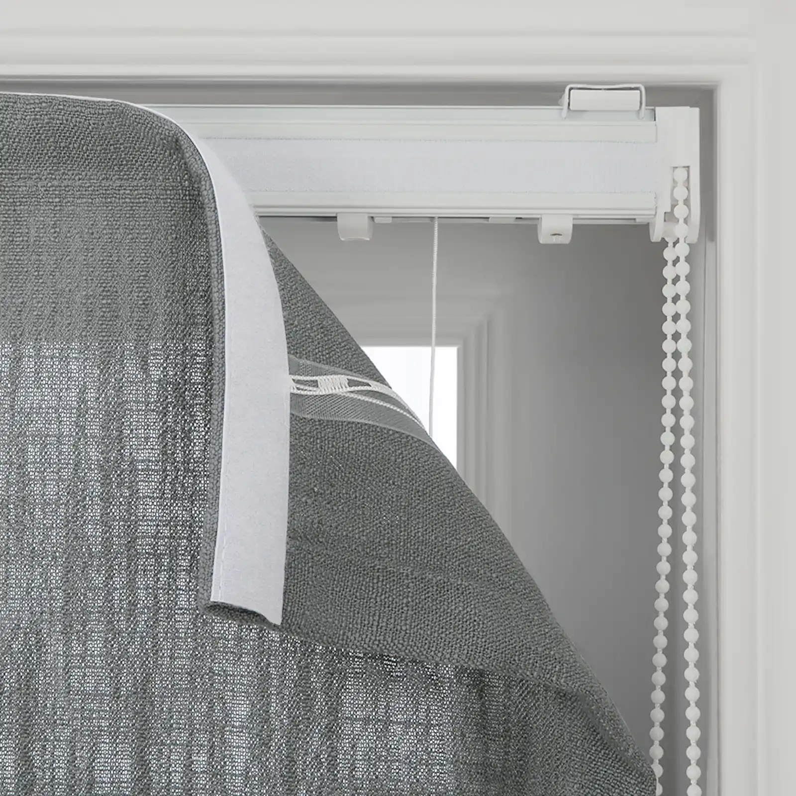 Liz Linen Flat Roman Shade Cord Lift - Image 73