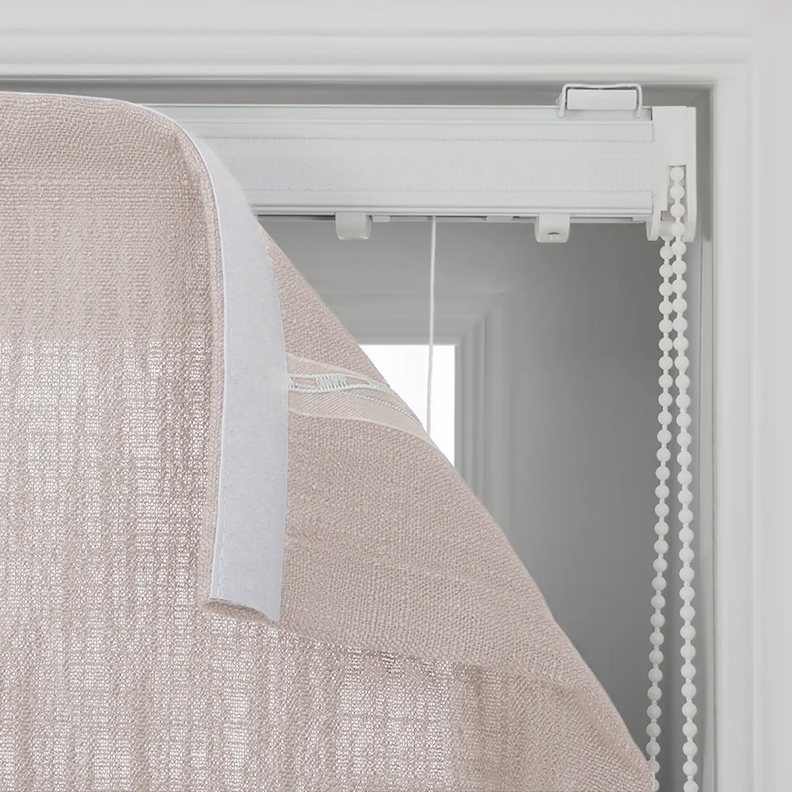 Liz Linen Flat Roman Shade Cord Lift - Image 81