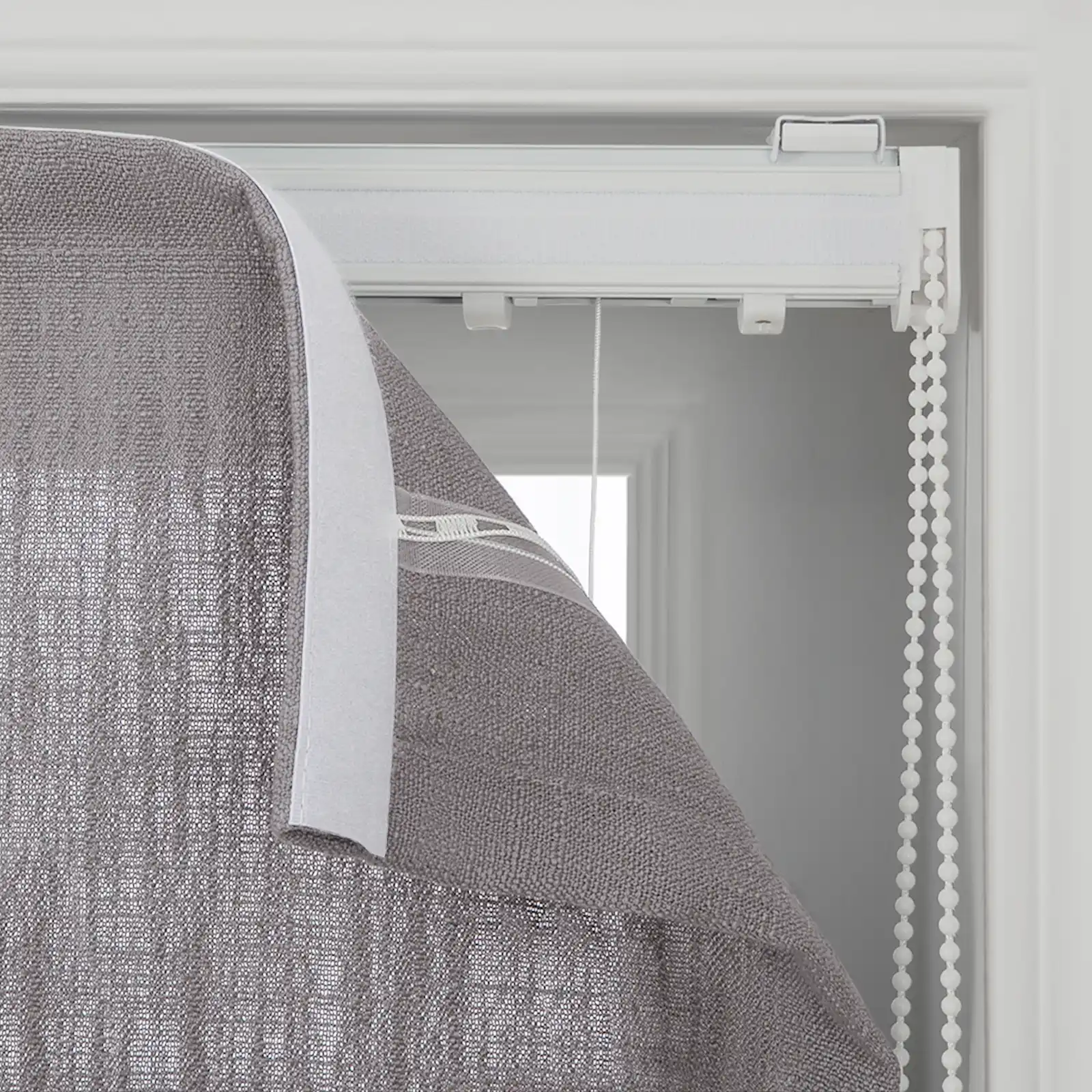 Liz Linen Flat Roman Shade Cord Lift - Image 85