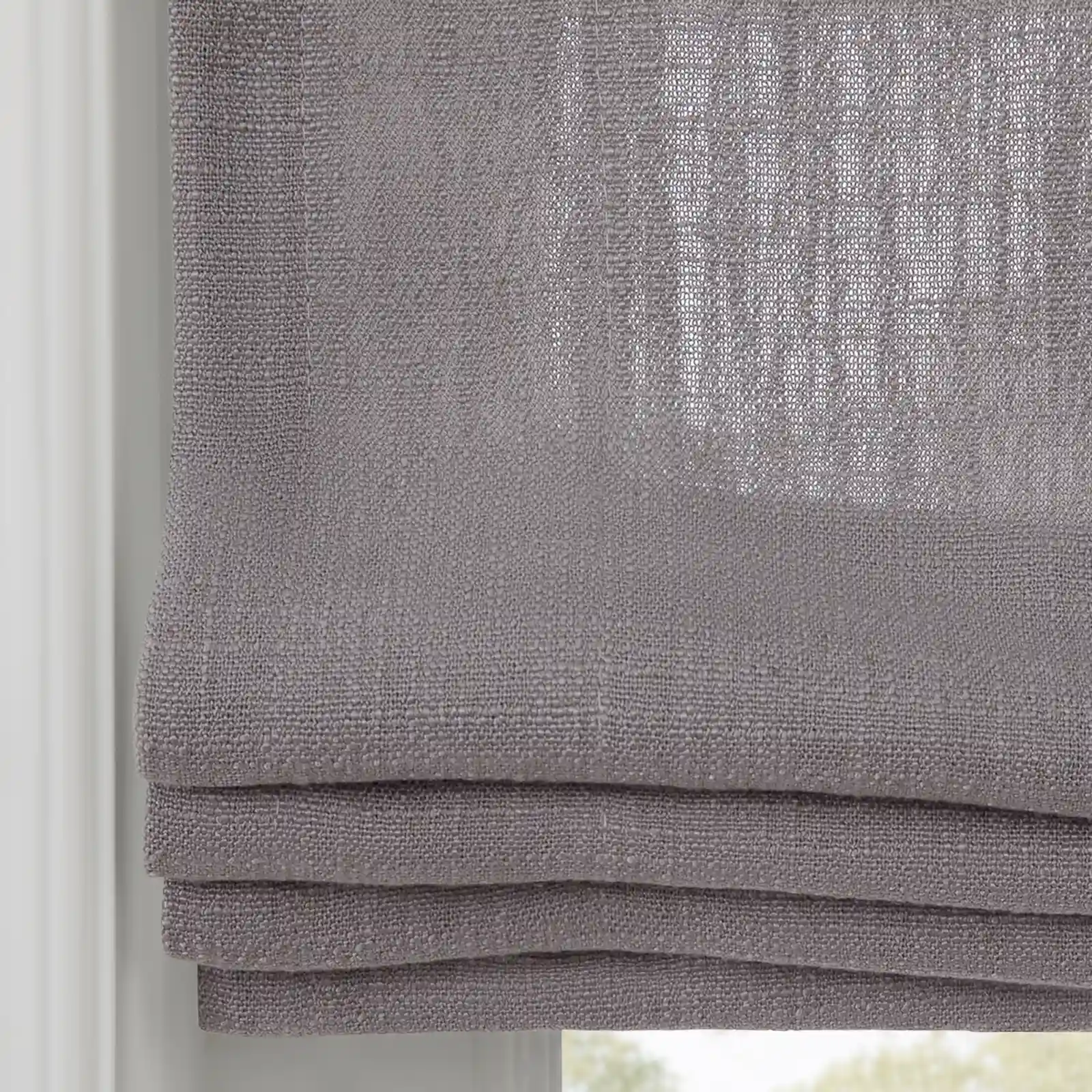 Liz Linen Flat Roman Shade Cord Lift - Image 86