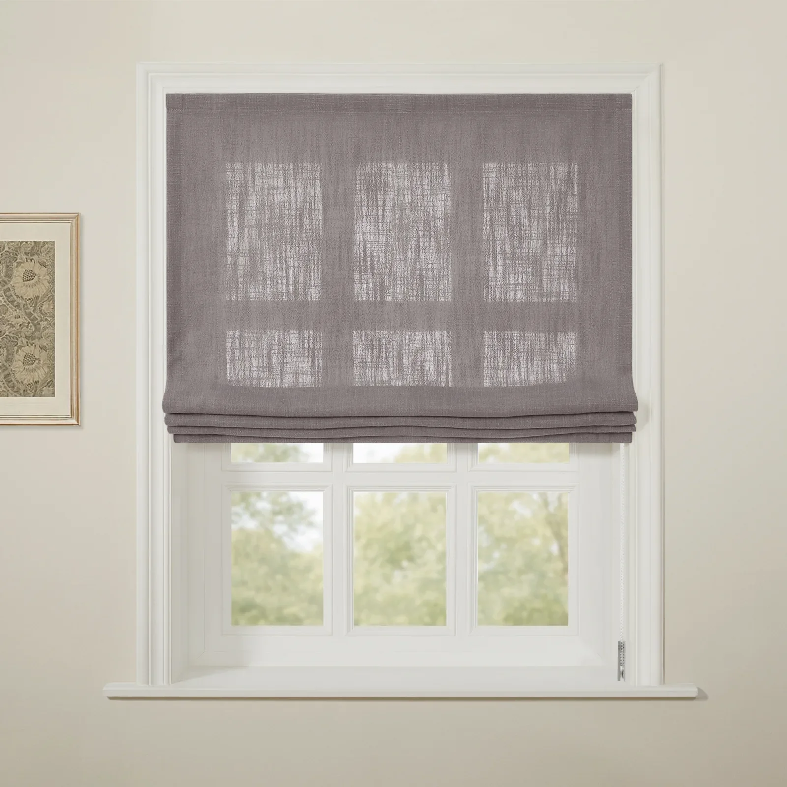 Liz Linen Flat Roman Shade Cord Lift - Image 87