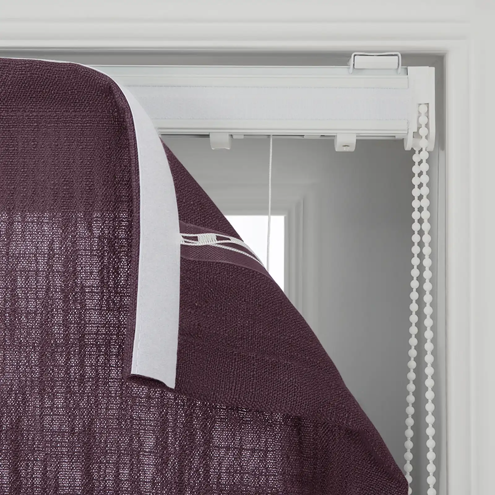 Liz Linen Flat Roman Shade Cord Lift - Image 89