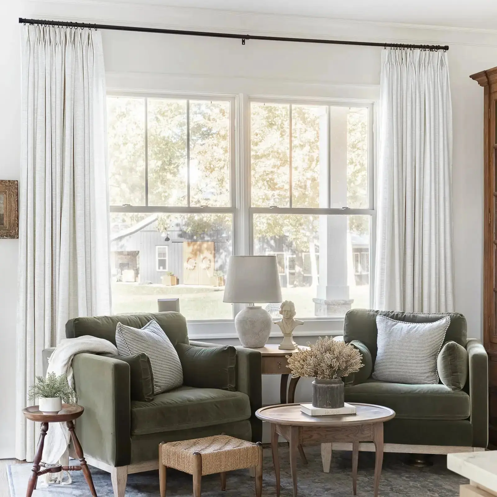 Liz Linen Pinch Pleat Ready Made Curtain with Room Darkening Lining - Image 14