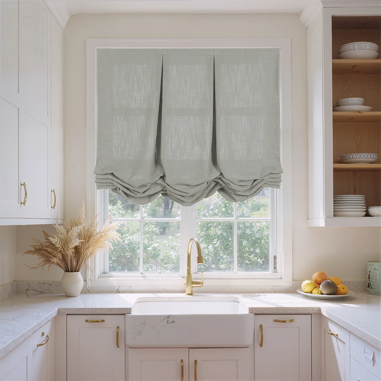 Liz Linen Pleated Balloon Shade Cord Lift - Image 102