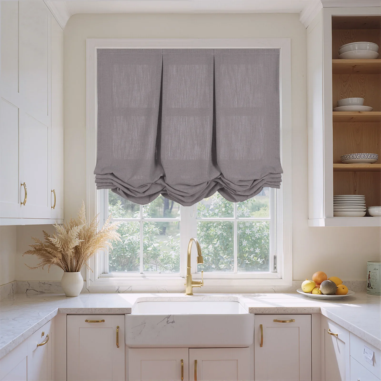 Liz Linen Pleated Balloon Shade Cord Lift - Image 114