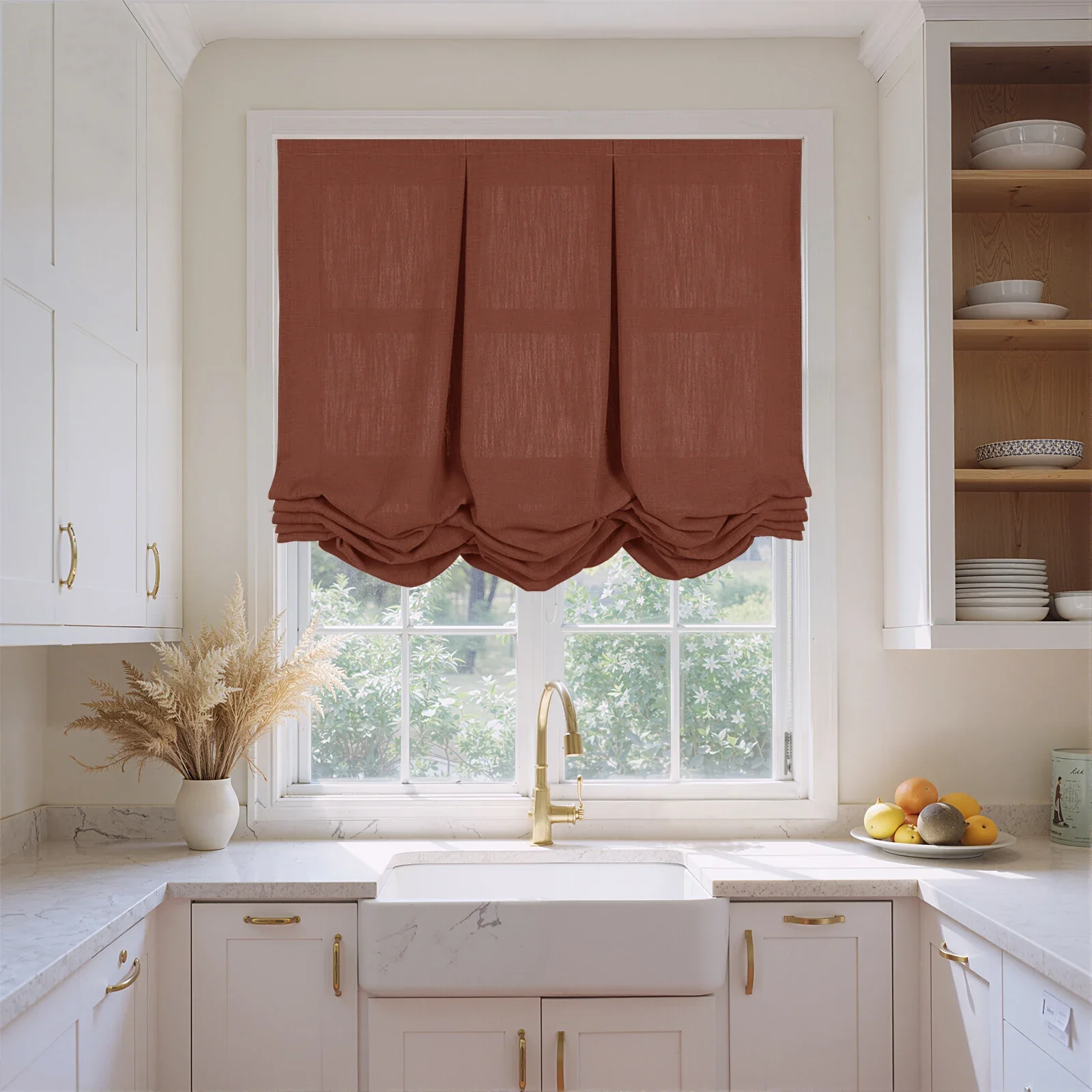 Liz Linen Pleated Balloon Shade Cord Lift - Image 144