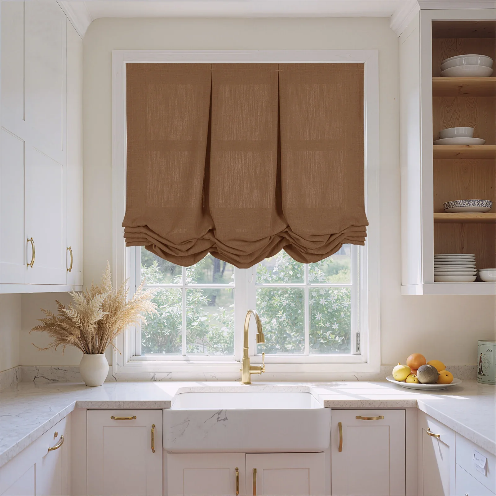 Liz Linen Pleated Balloon Shade Cord Lift - Image 150