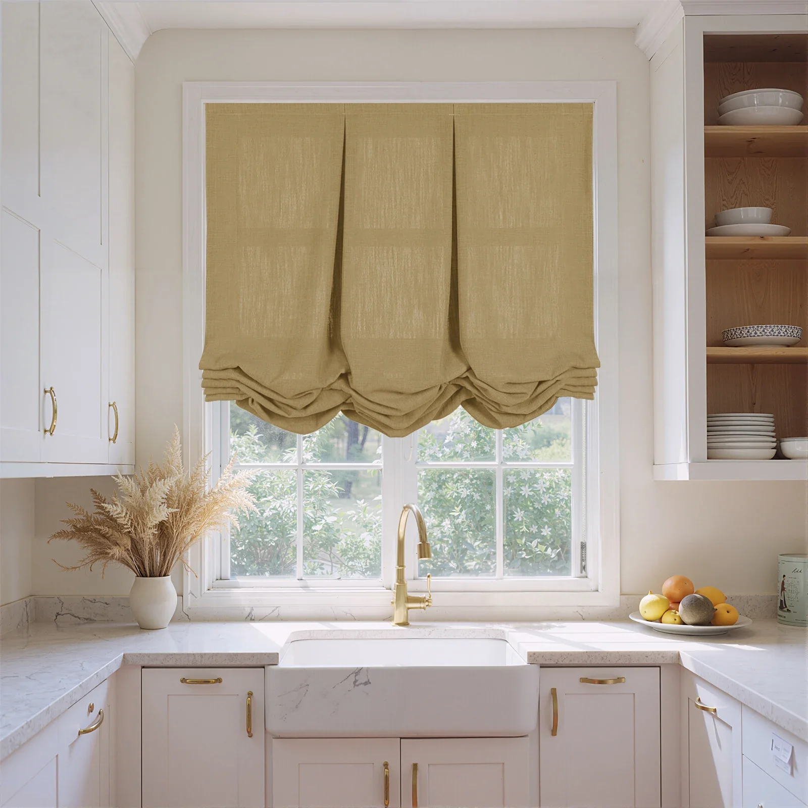 Liz Linen Pleated Balloon Shade Cord Lift - Image 162