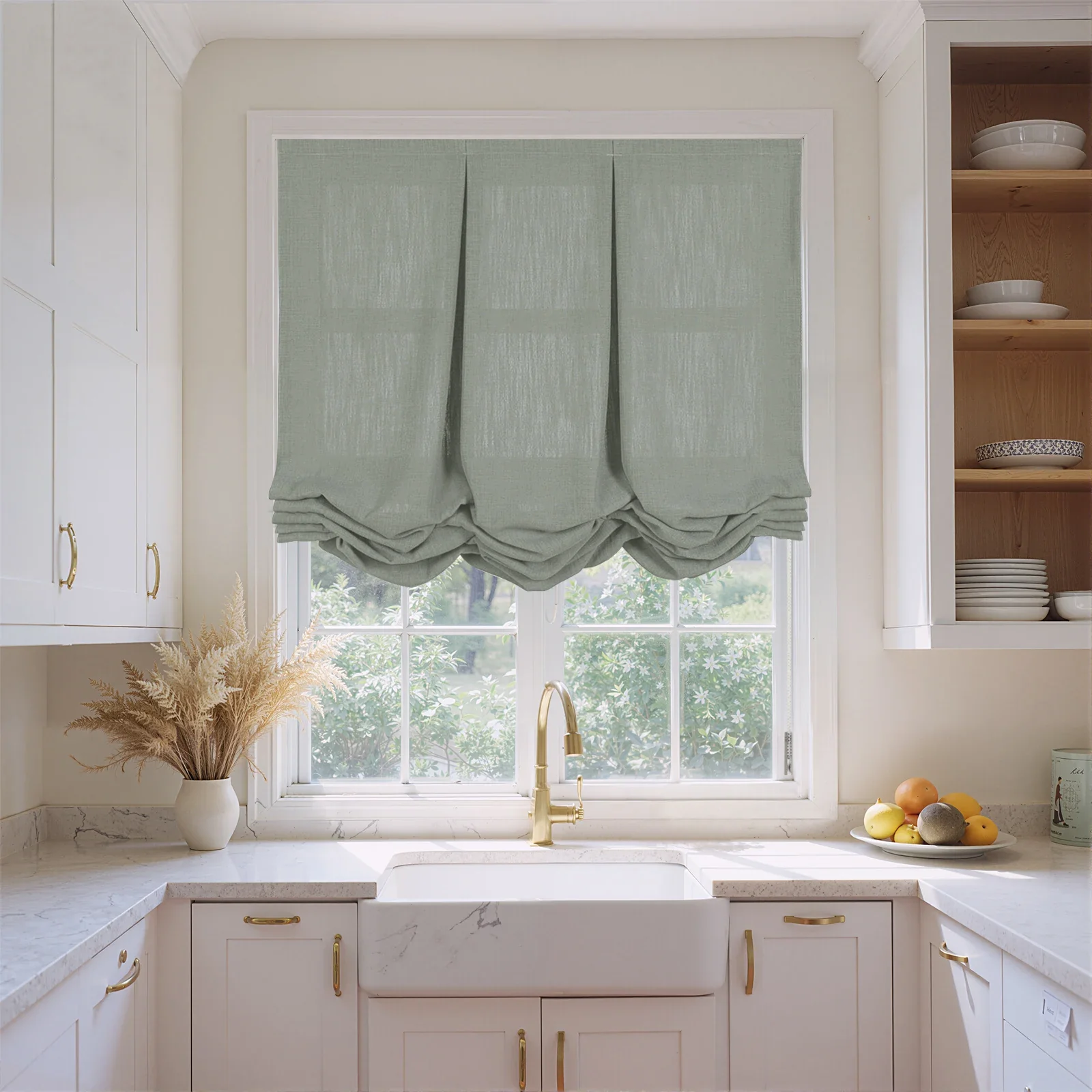 Liz Linen Pleated Balloon Shade Cord Lift - Image 192