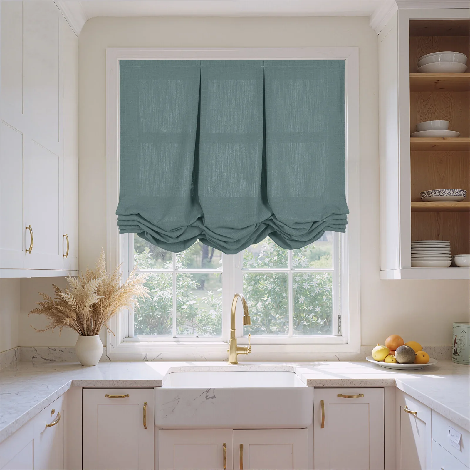 Liz Linen Pleated Balloon Shade Cord Lift - Image 198