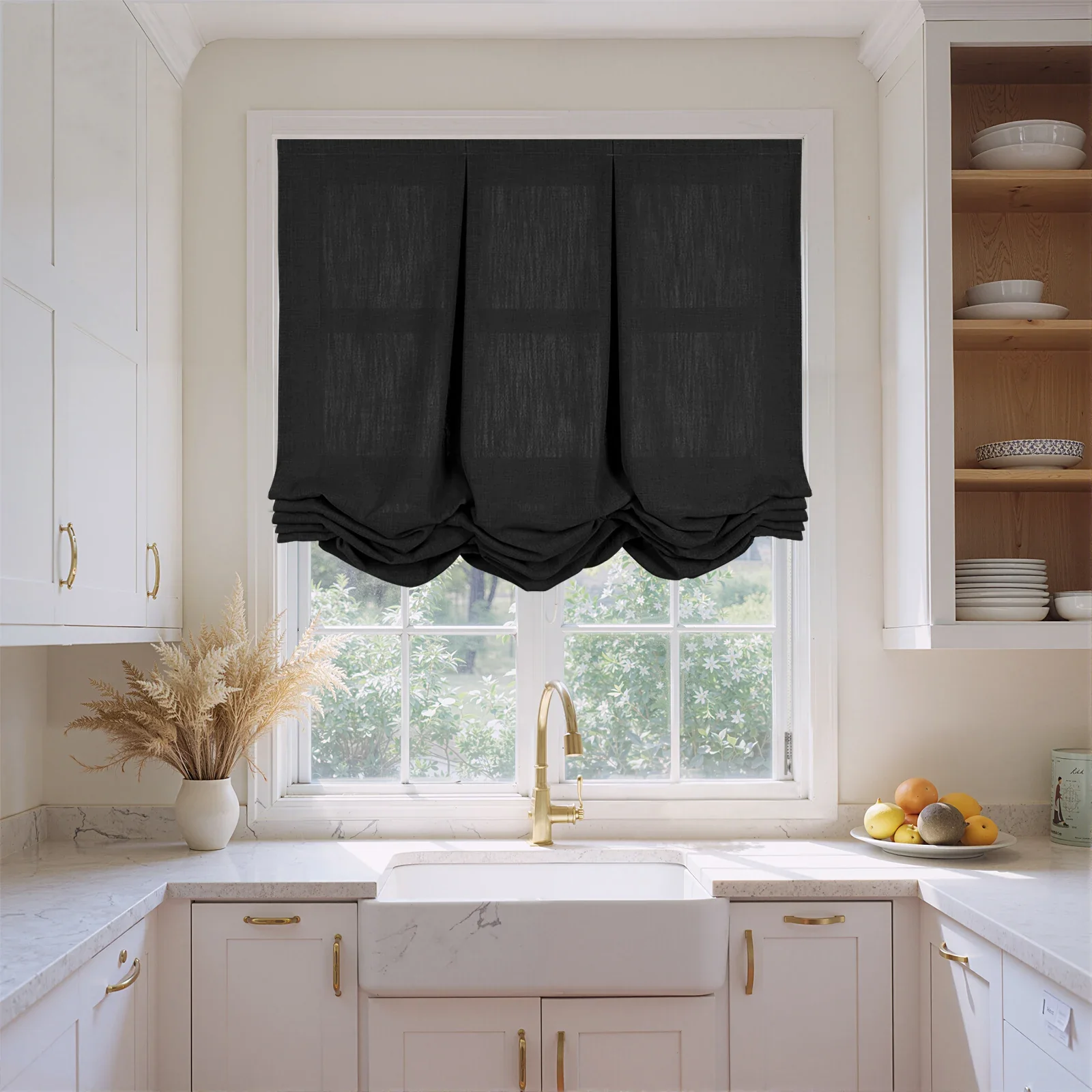Liz Linen Pleated Balloon Shade Cord Lift - Image 216