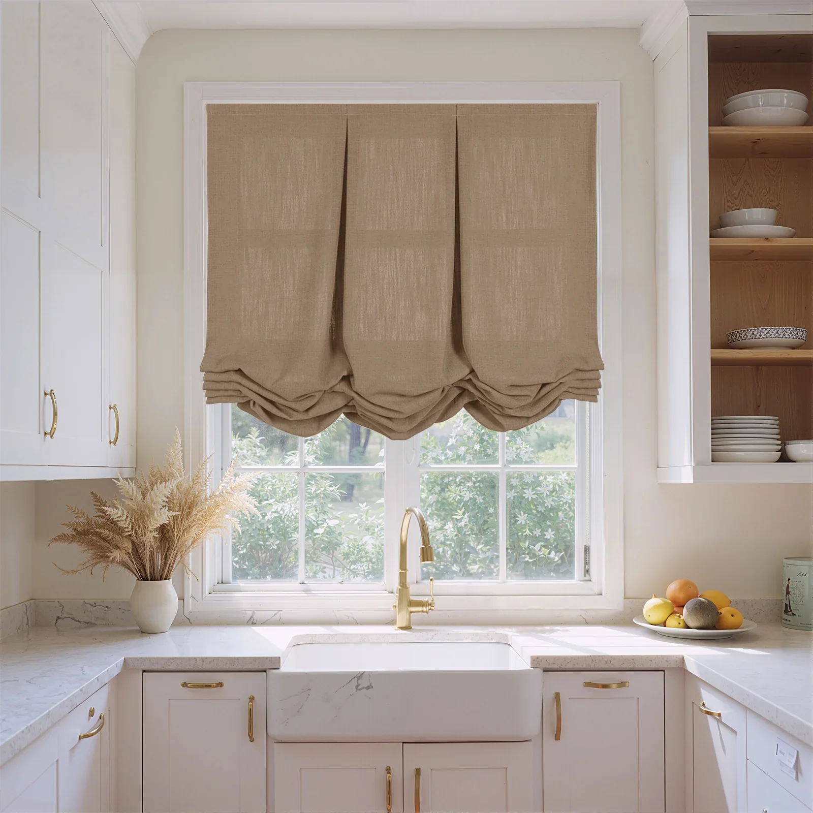 Liz Linen Pleated Balloon Shade Cord Lift - Image 228